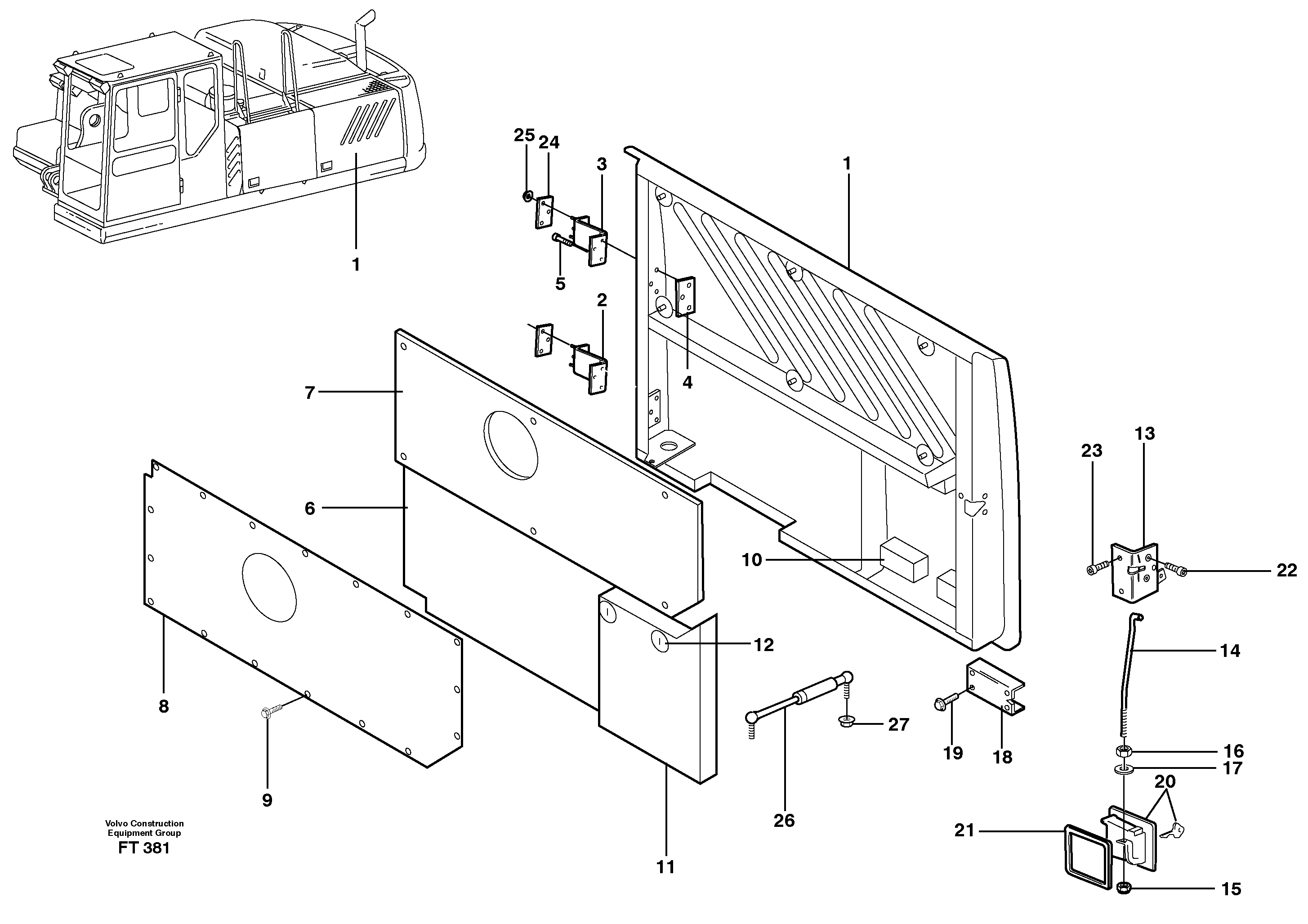 Cover plate 14345107 VOLVO