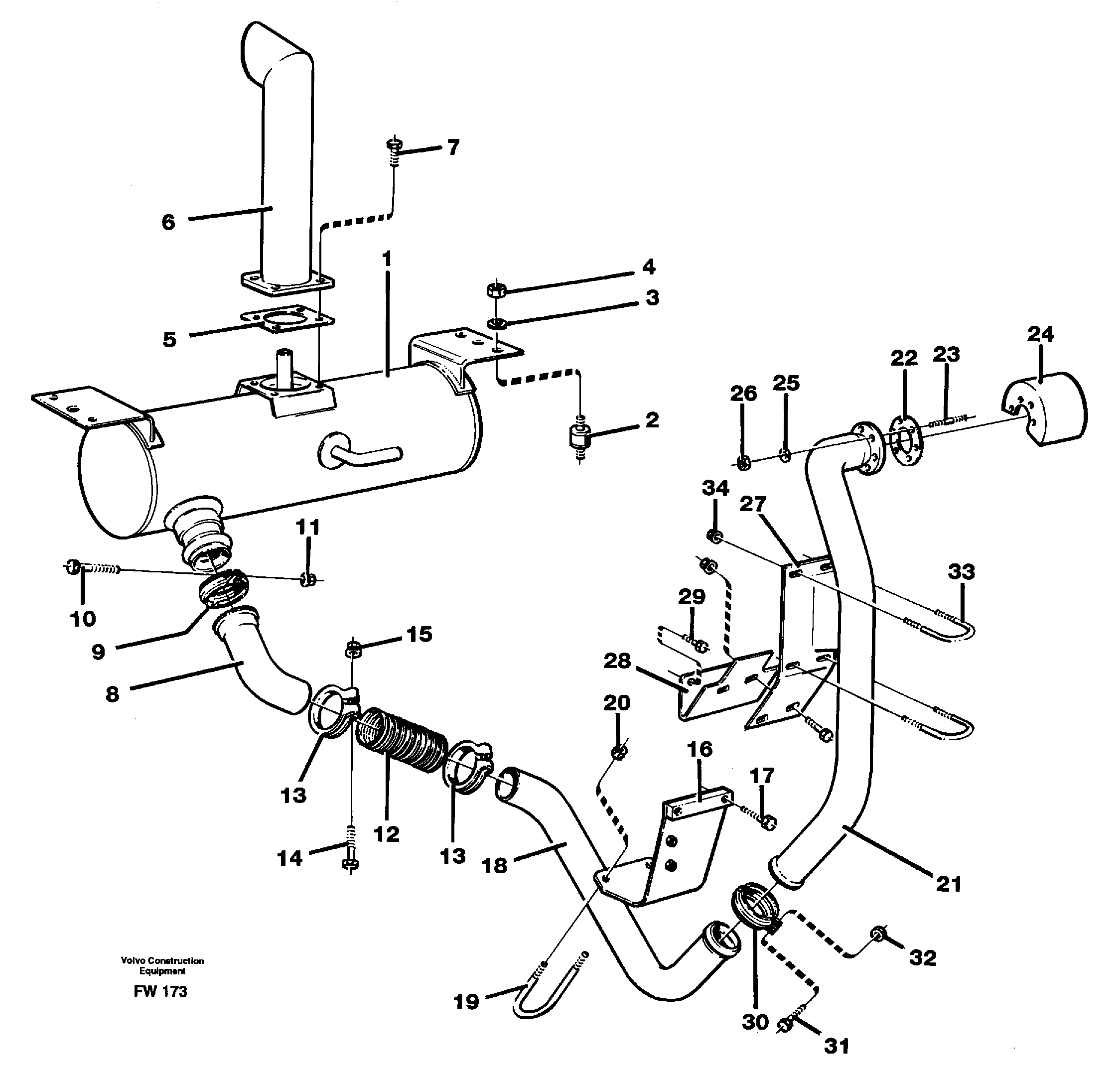 Control lever Rh. VOE14344988 VOLVO