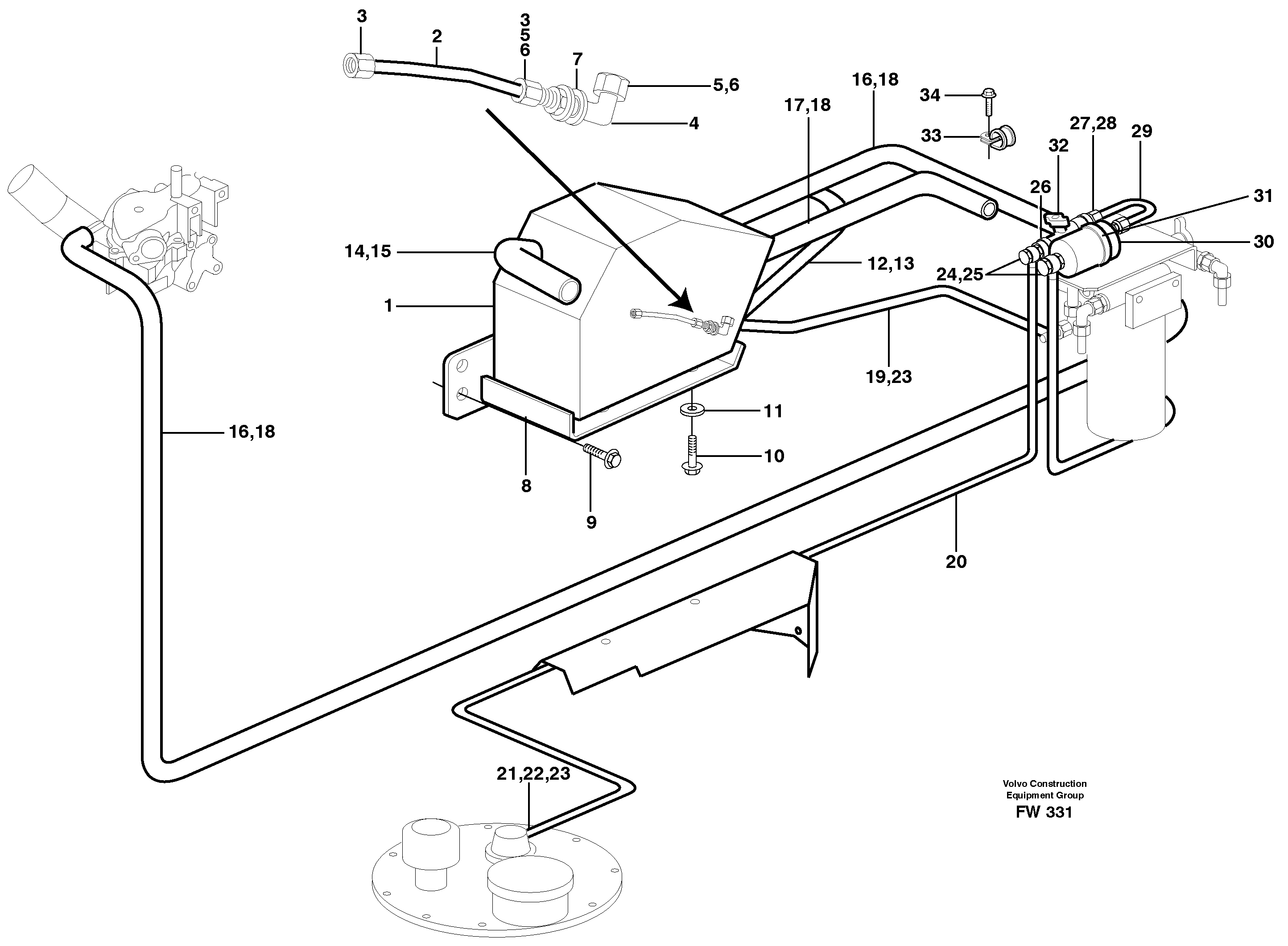 Backrest VOE14344637 VOLVO