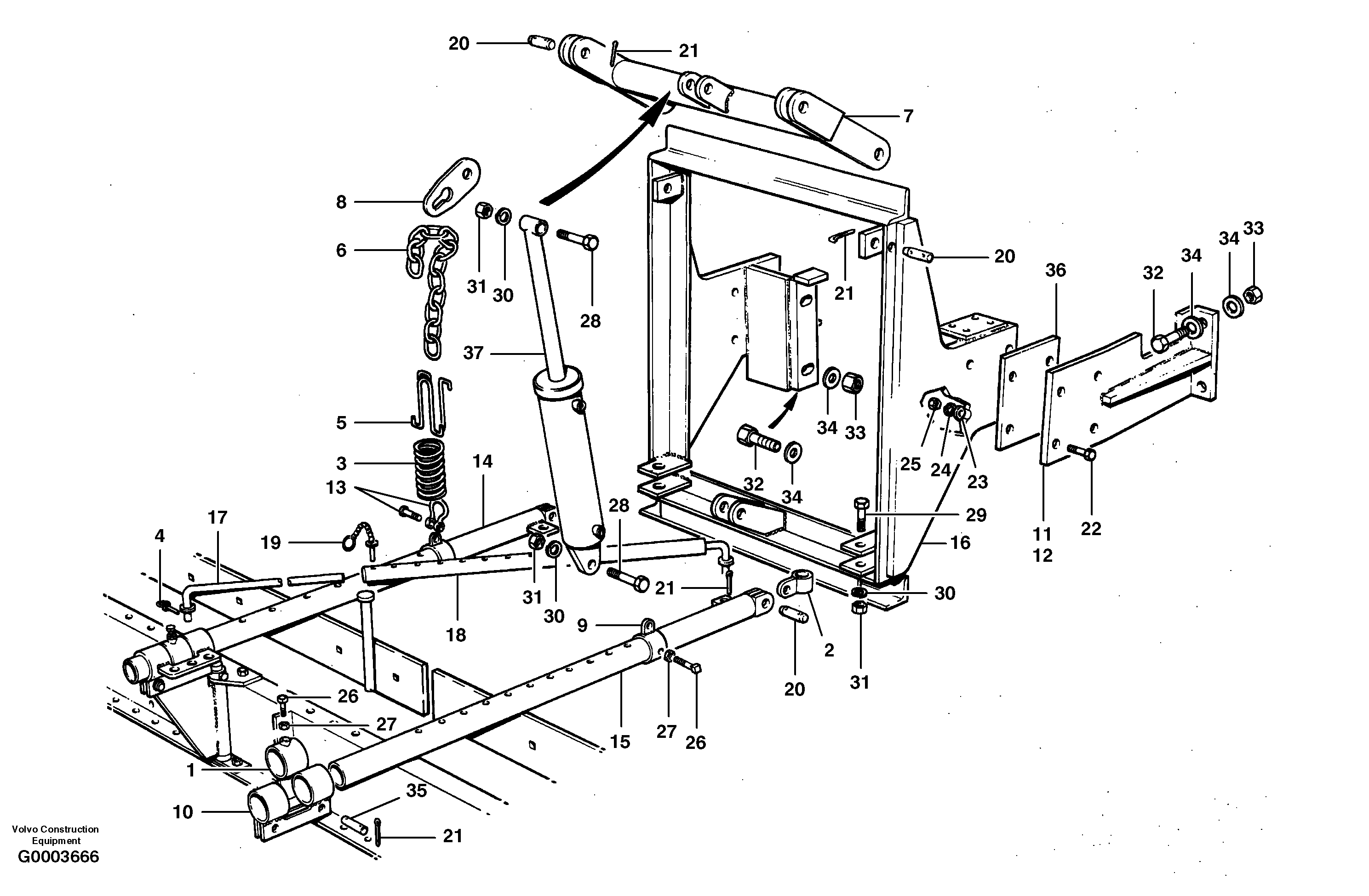 Seat frame CH19256 VOLVO