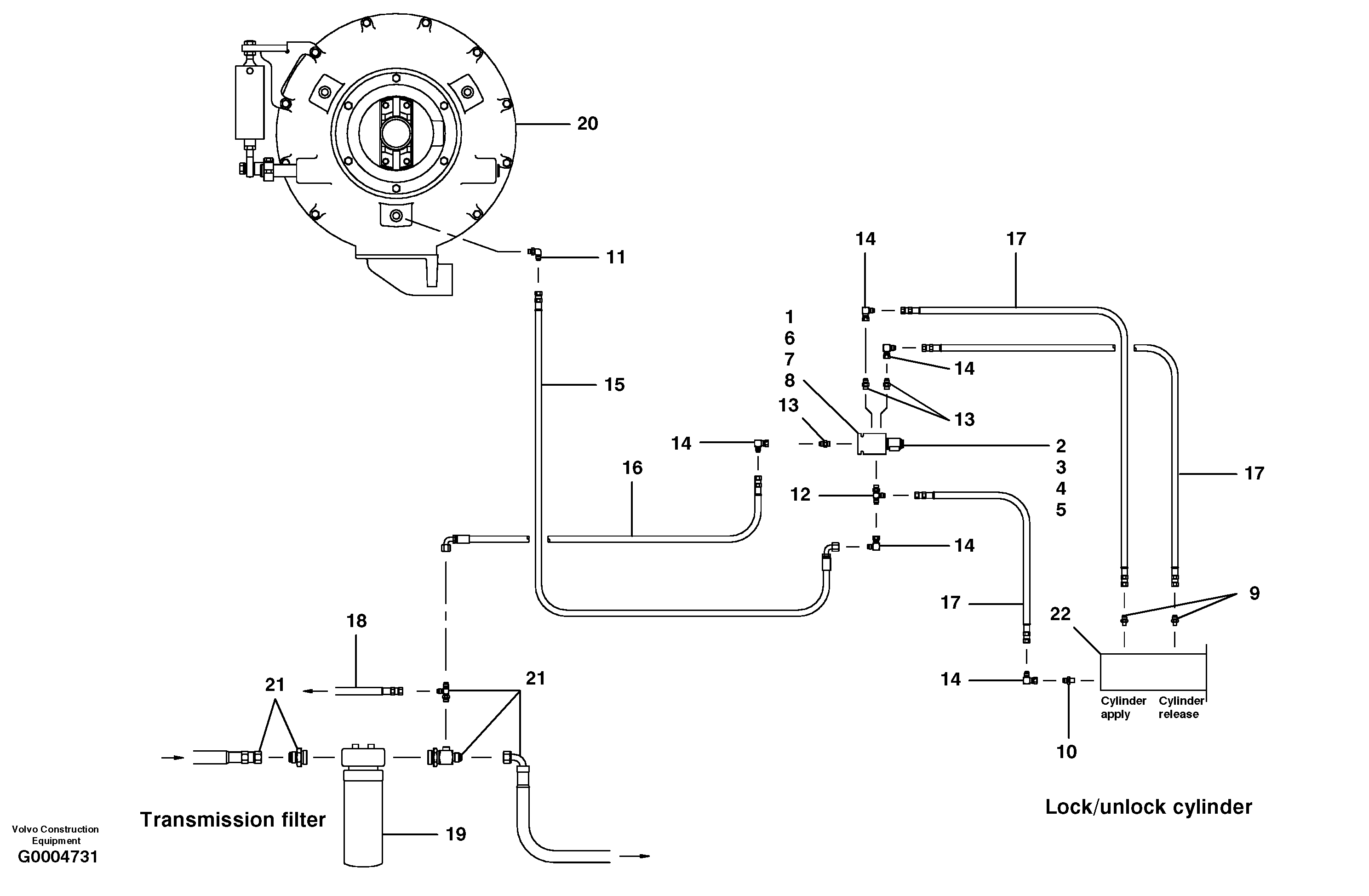 Hose assembly CH78221X12 VOLVO