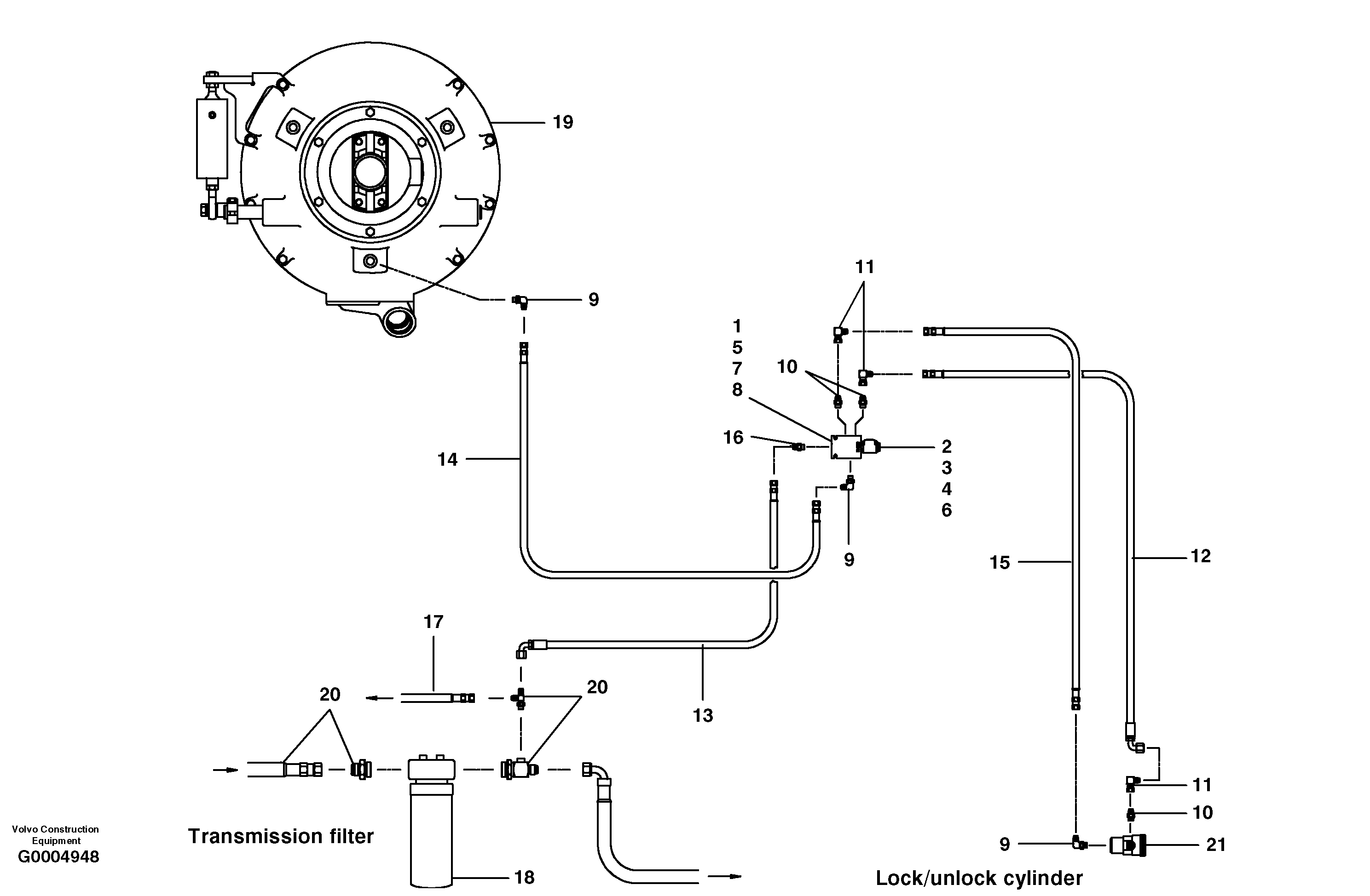 Hose assembly CH78221X36 VOLVO