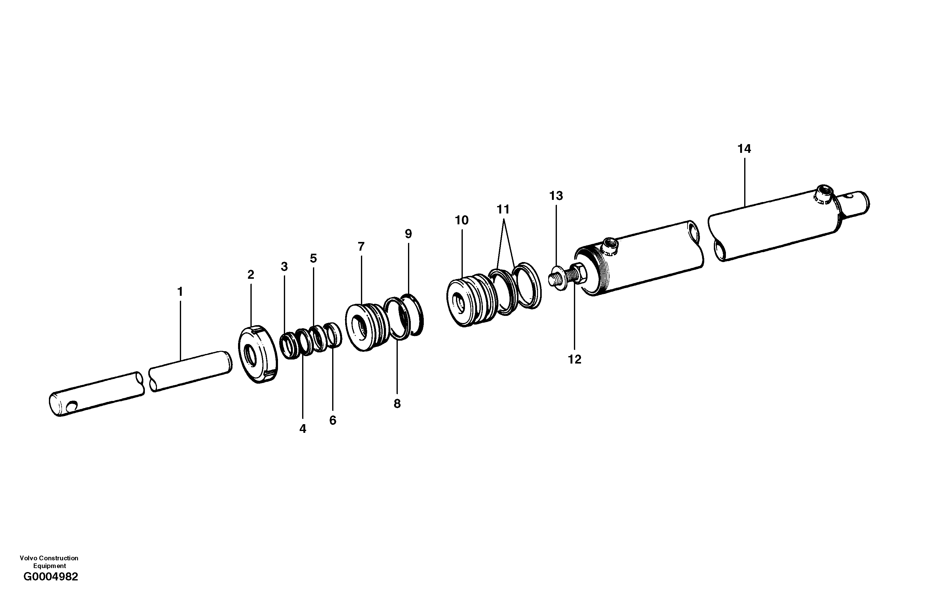 Hydraulic cylinder VOE12724767 VOLVO