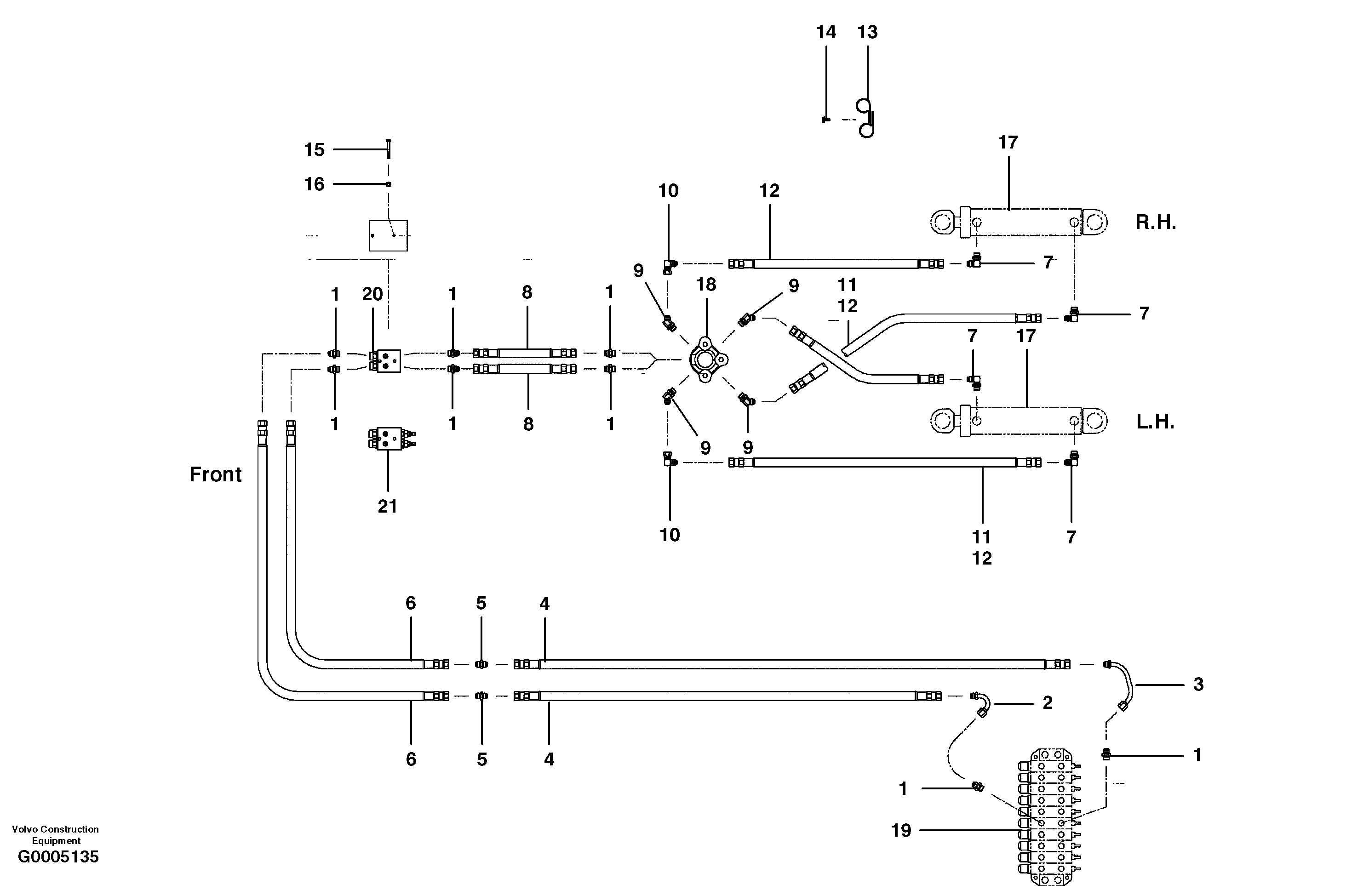 Hose assembly CH78192X62 VOLVO