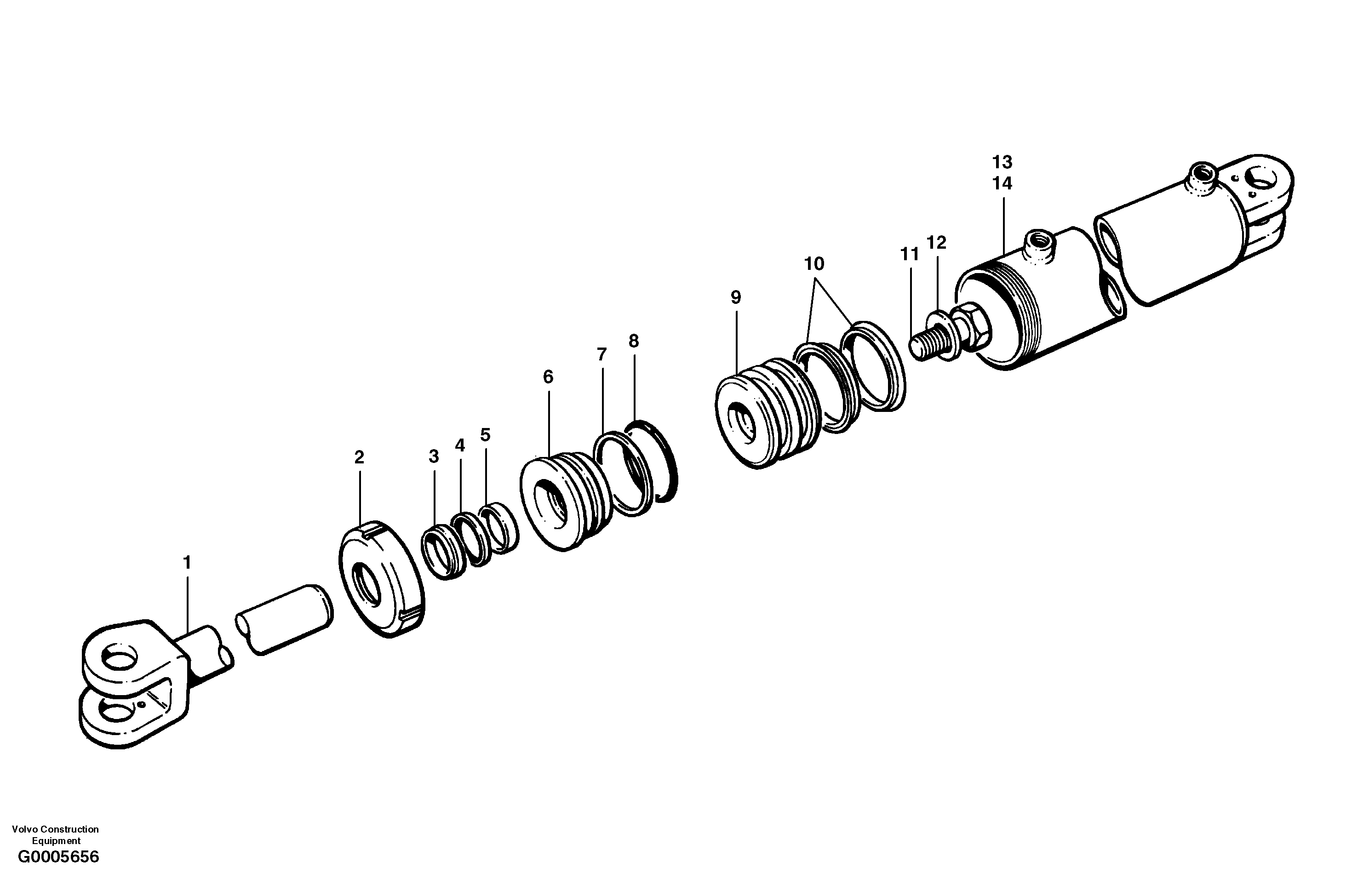 Hydraulic cylinder VOE12724753 VOLVO