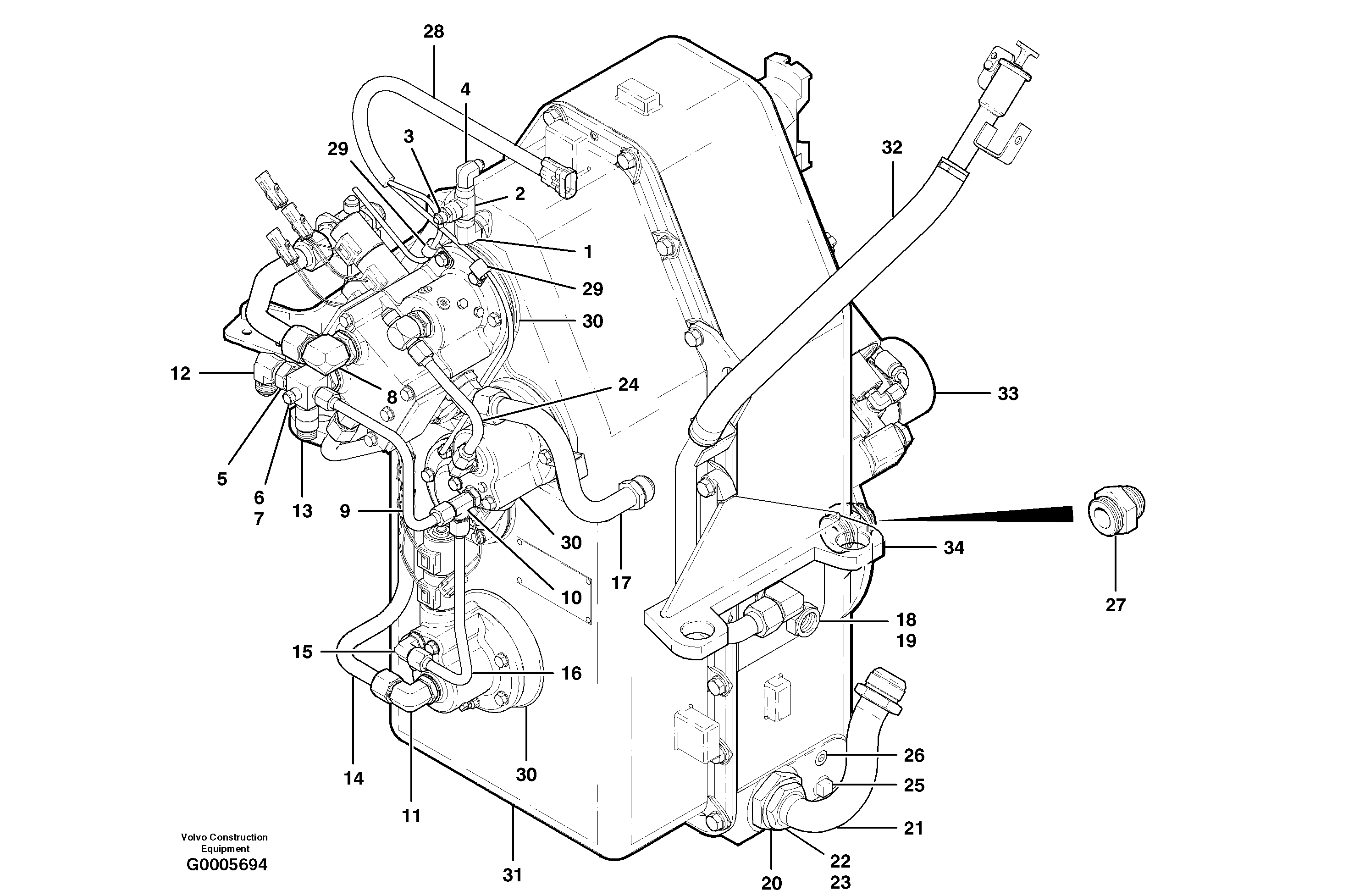 Water pump ger CH111B-1212 VOLVO