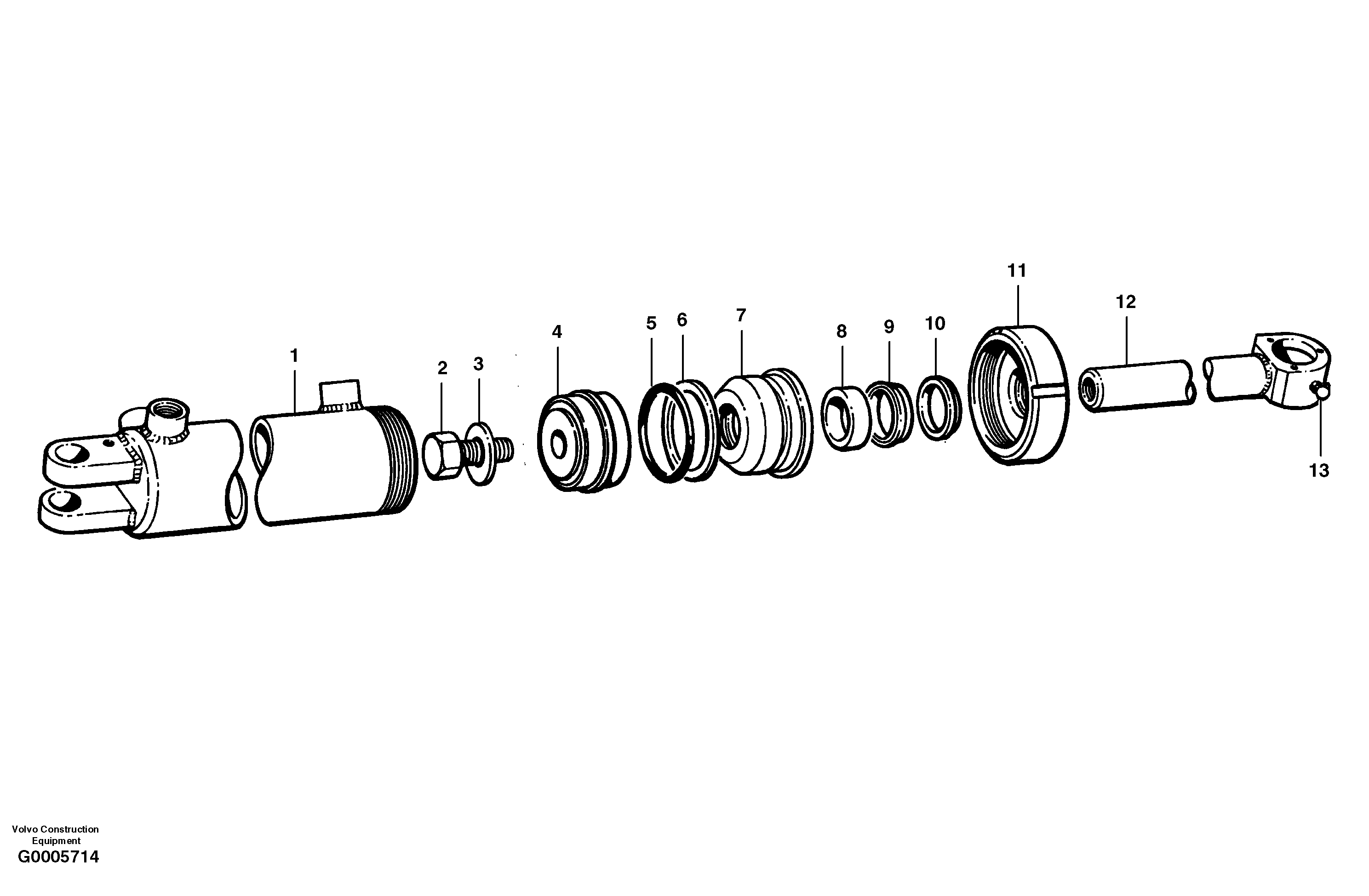 Hydraulic cylinder VOE12724657 VOLVO