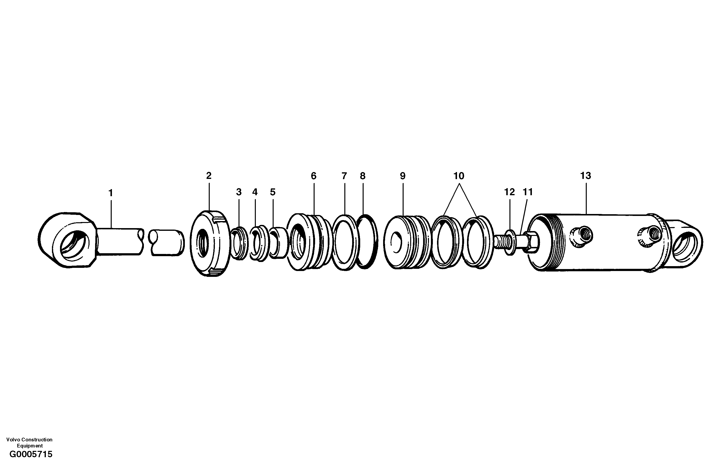 Hydraulic cylinder VOE12724749 VOLVO
