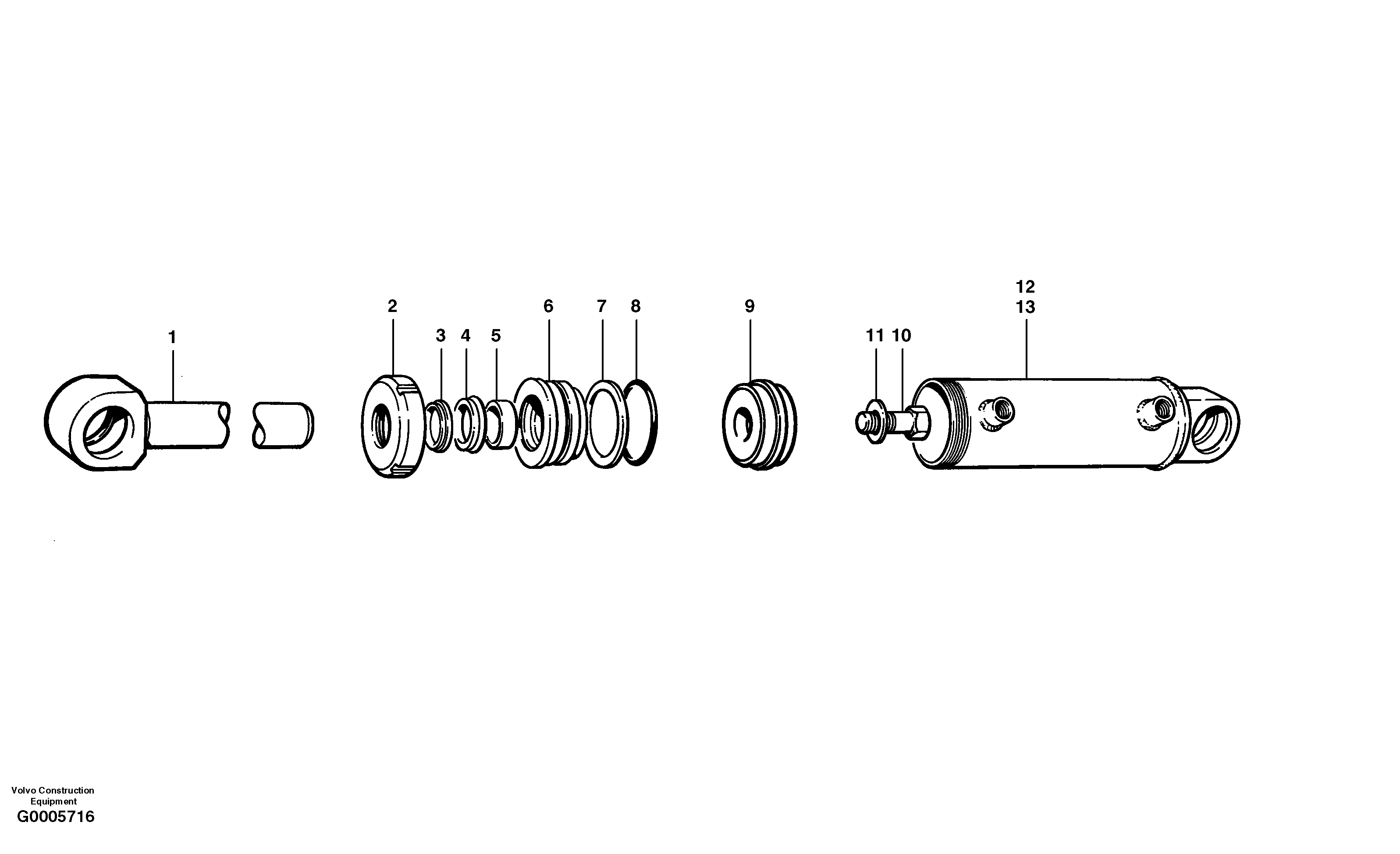 Hydraulic cylinder VOE12724619 VOLVO