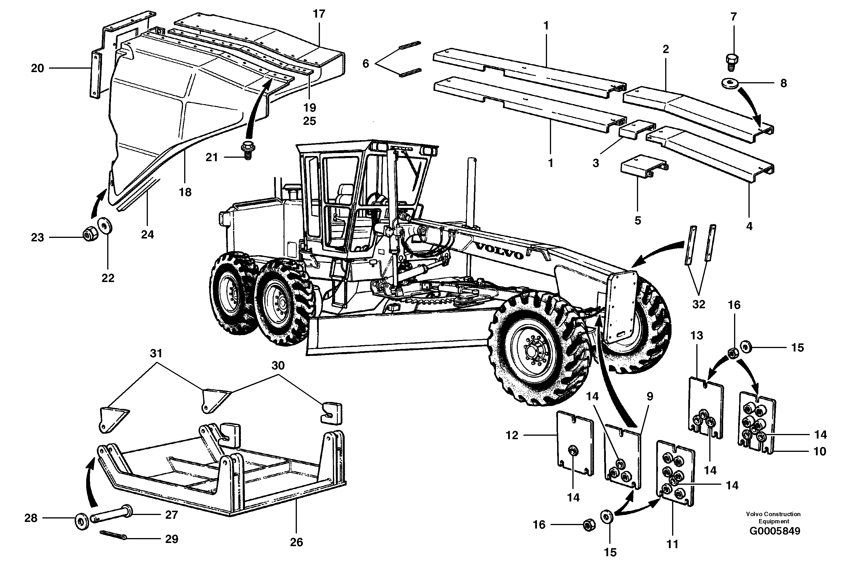 Seat frame CH402138 VOLVO