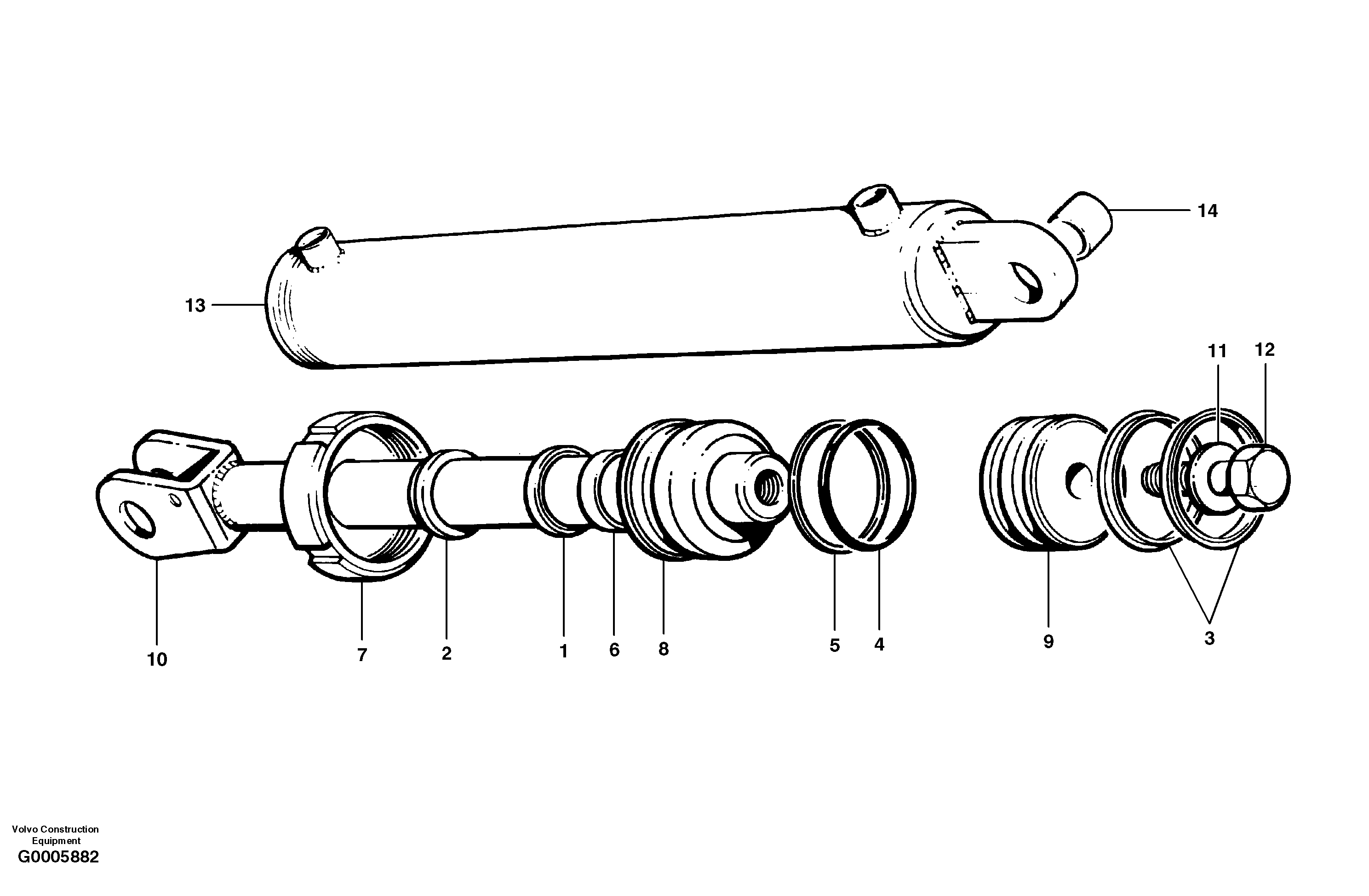 Hydraulic cylinder VOE12724765 VOLVO