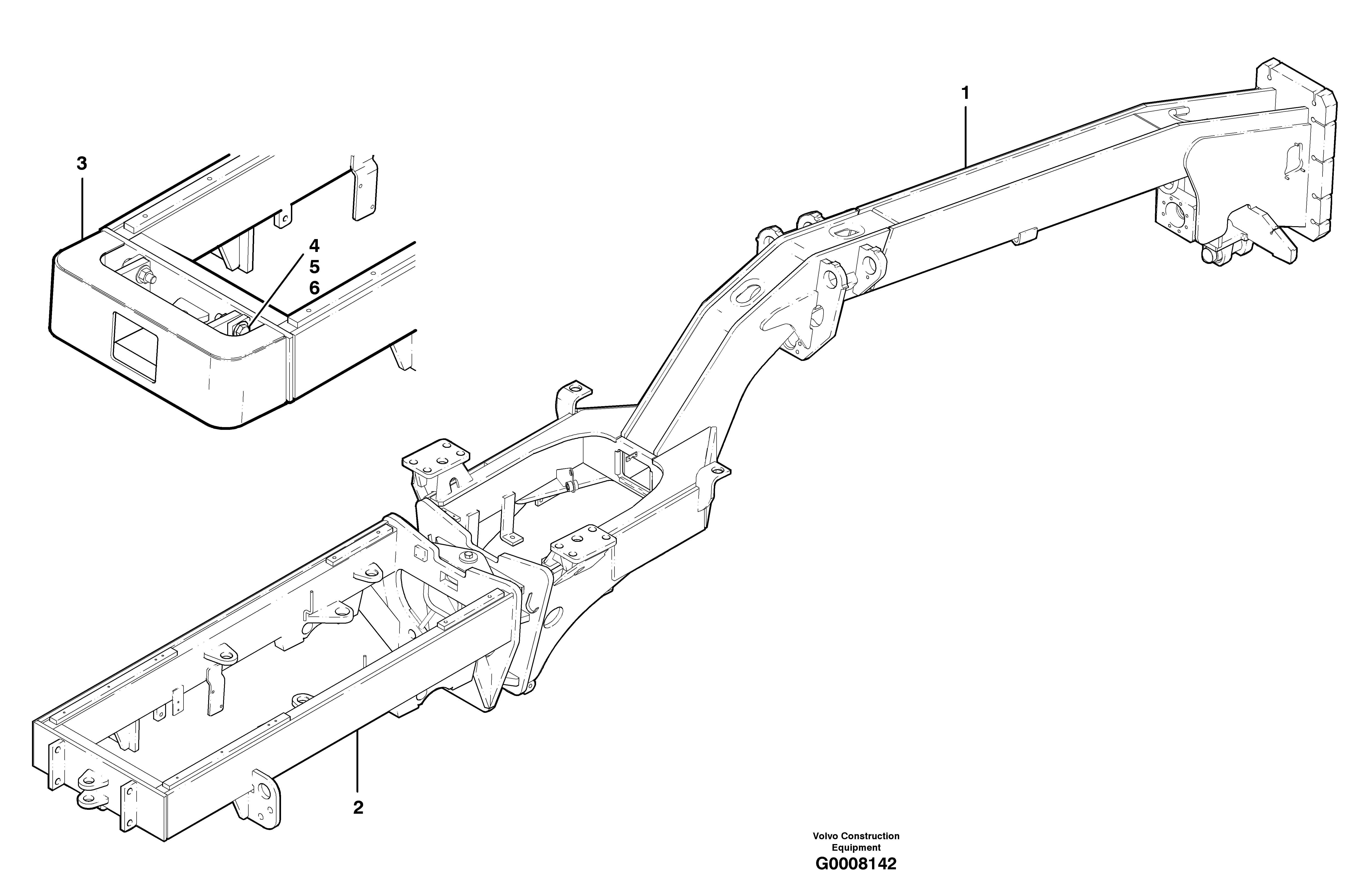 Rear frame VOE12734293 VOLVO