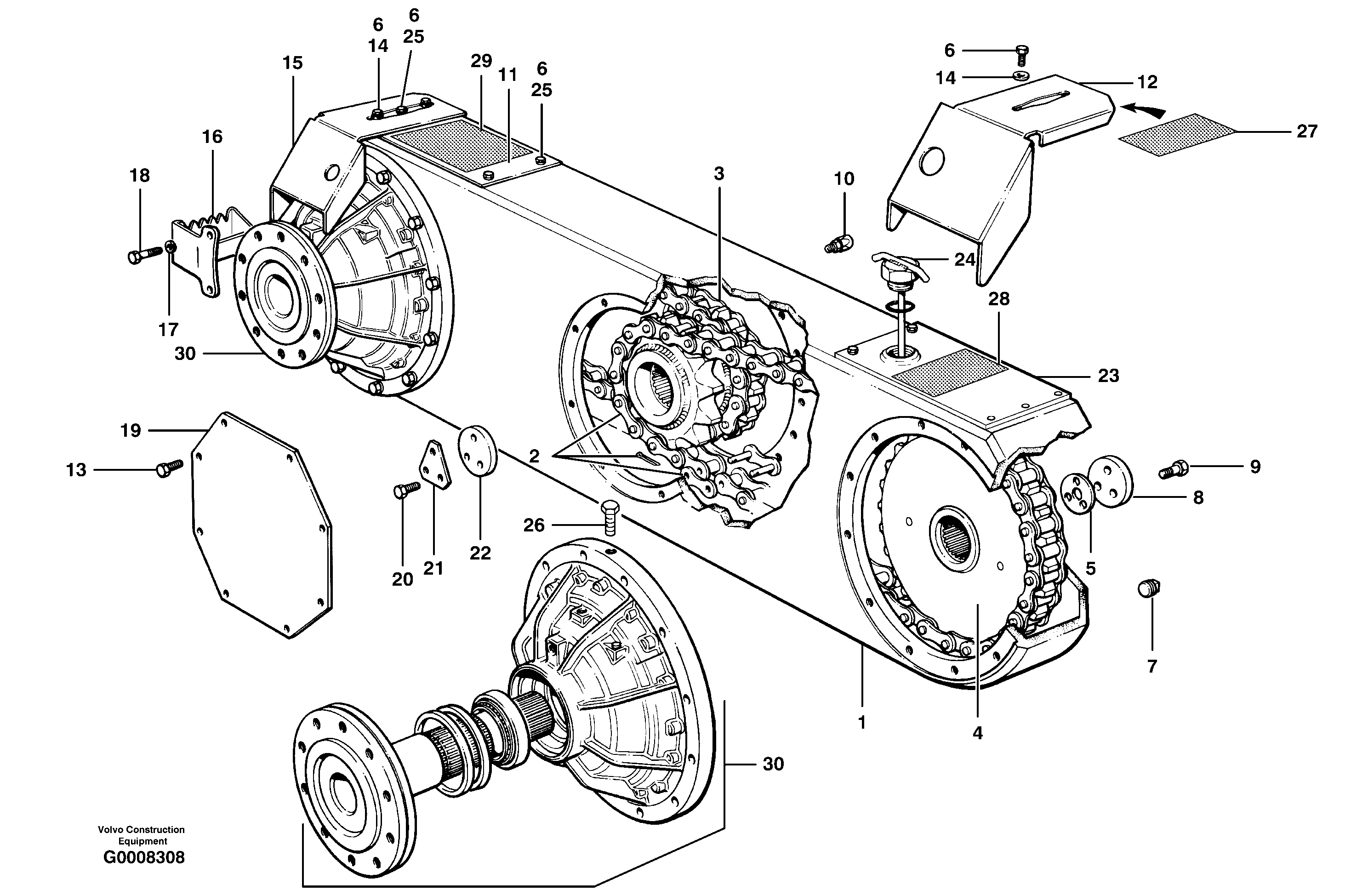 Roller chain CH/VOE12735035 VOLVO