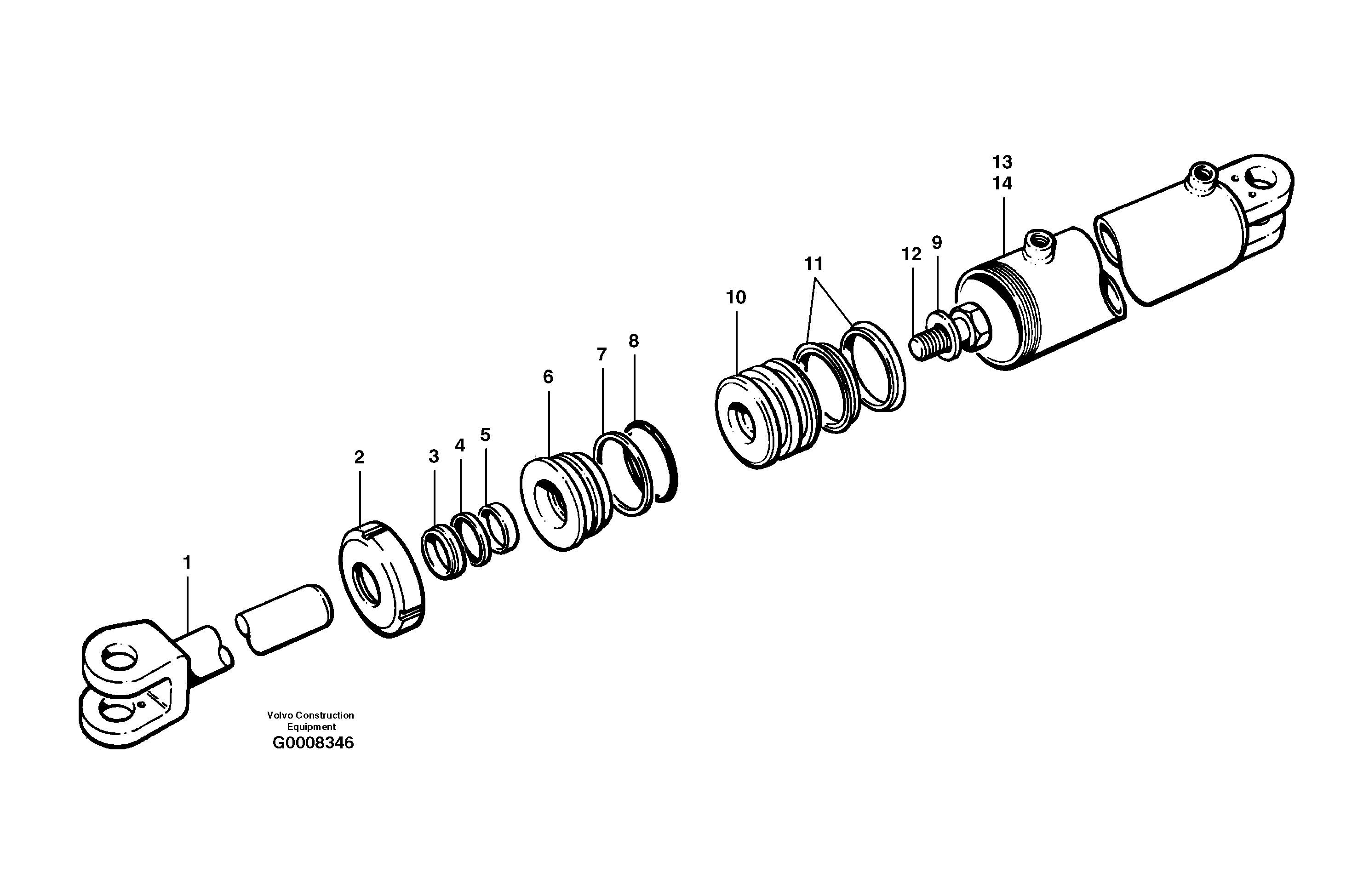 Cylinder tube VOE12727522 VOLVO