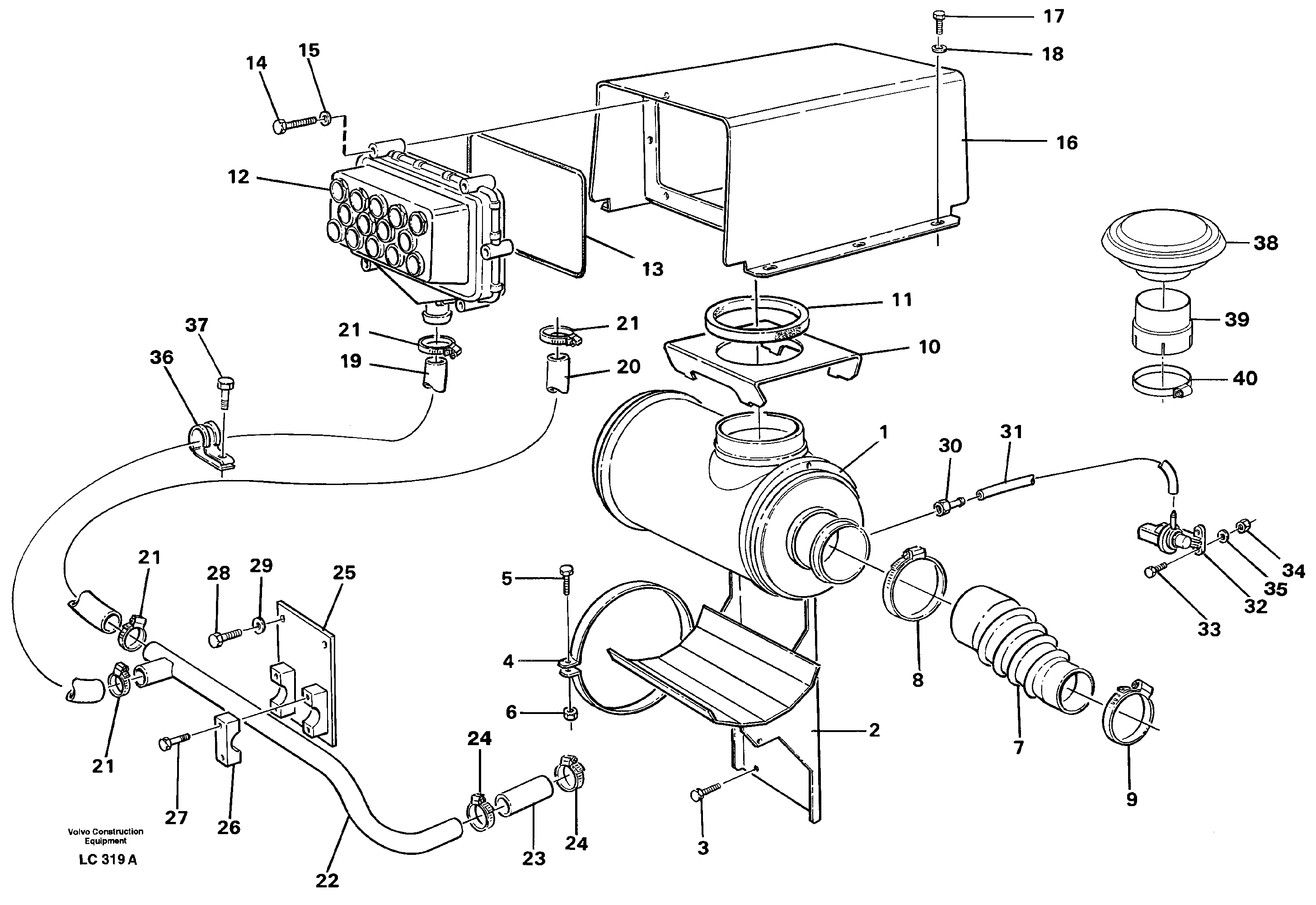Suction Line, Pump P1 VOE14345535 VOLVO