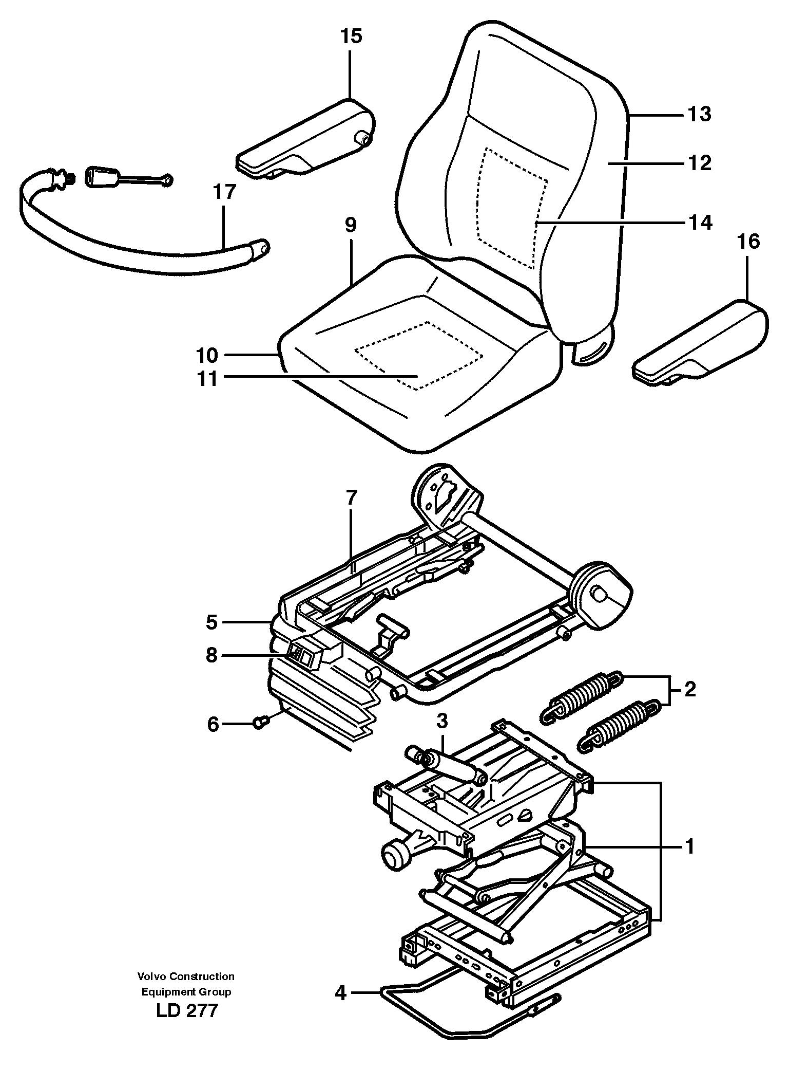 Operator's Seat RM/VOE14371538 VOLVO