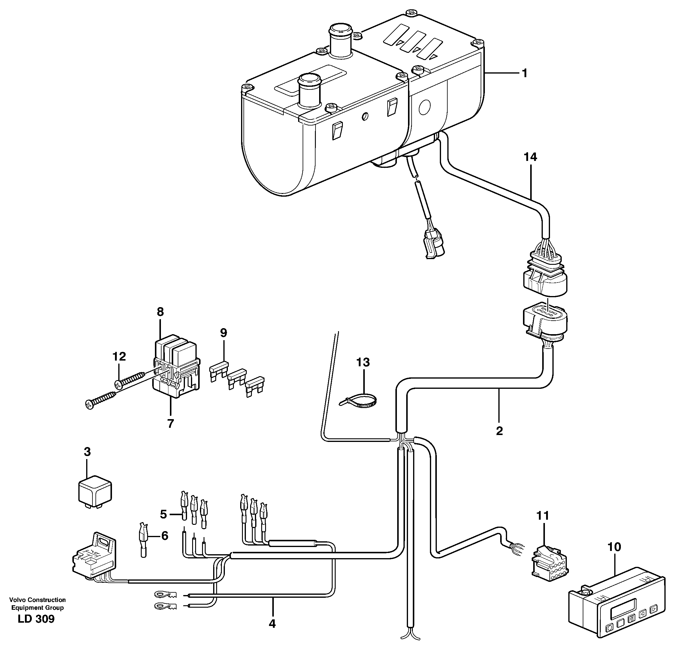 Cable harness VOE14378649 VOLVO