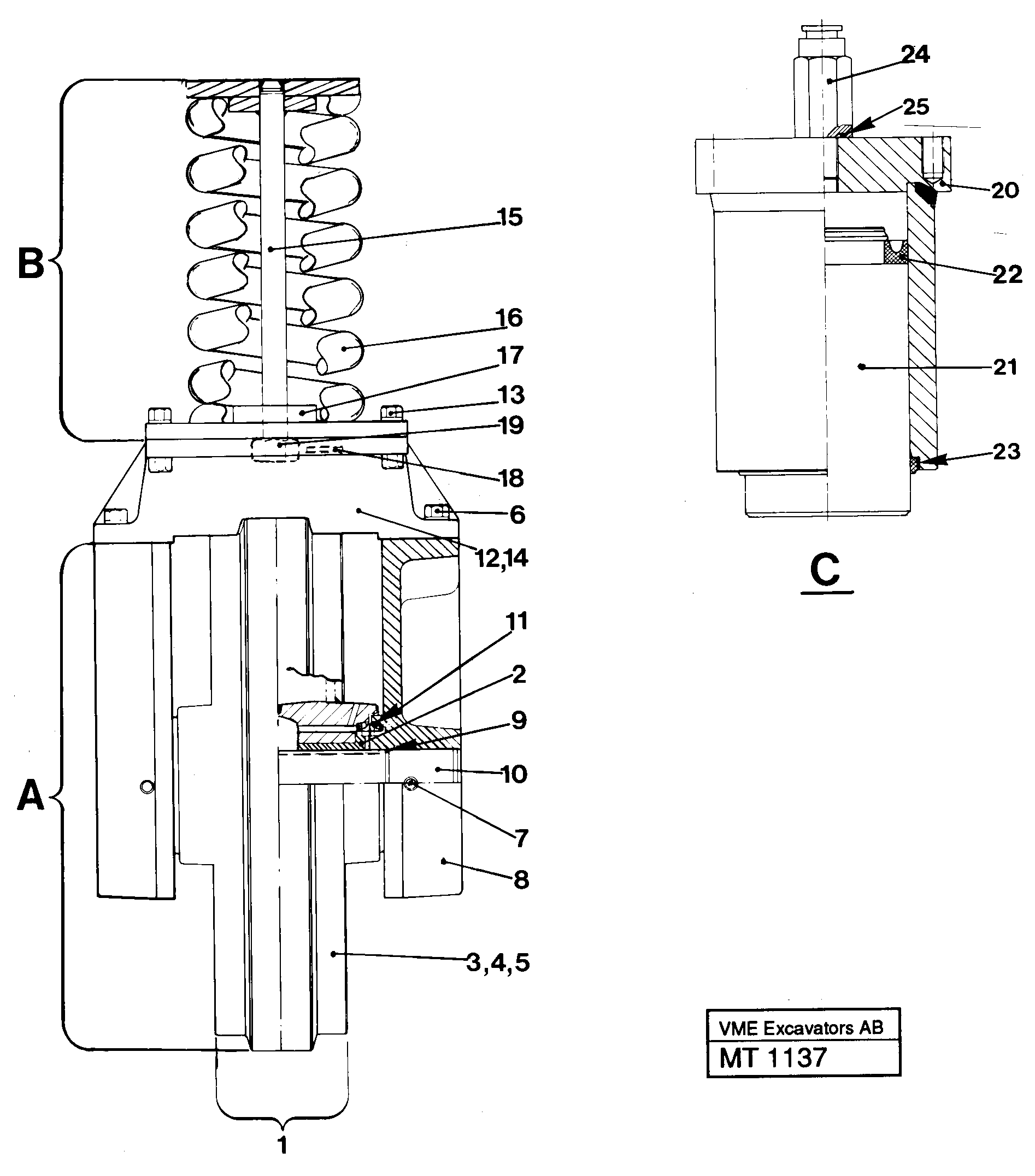 Spring pin RM/VOE14016802 VOLVO
