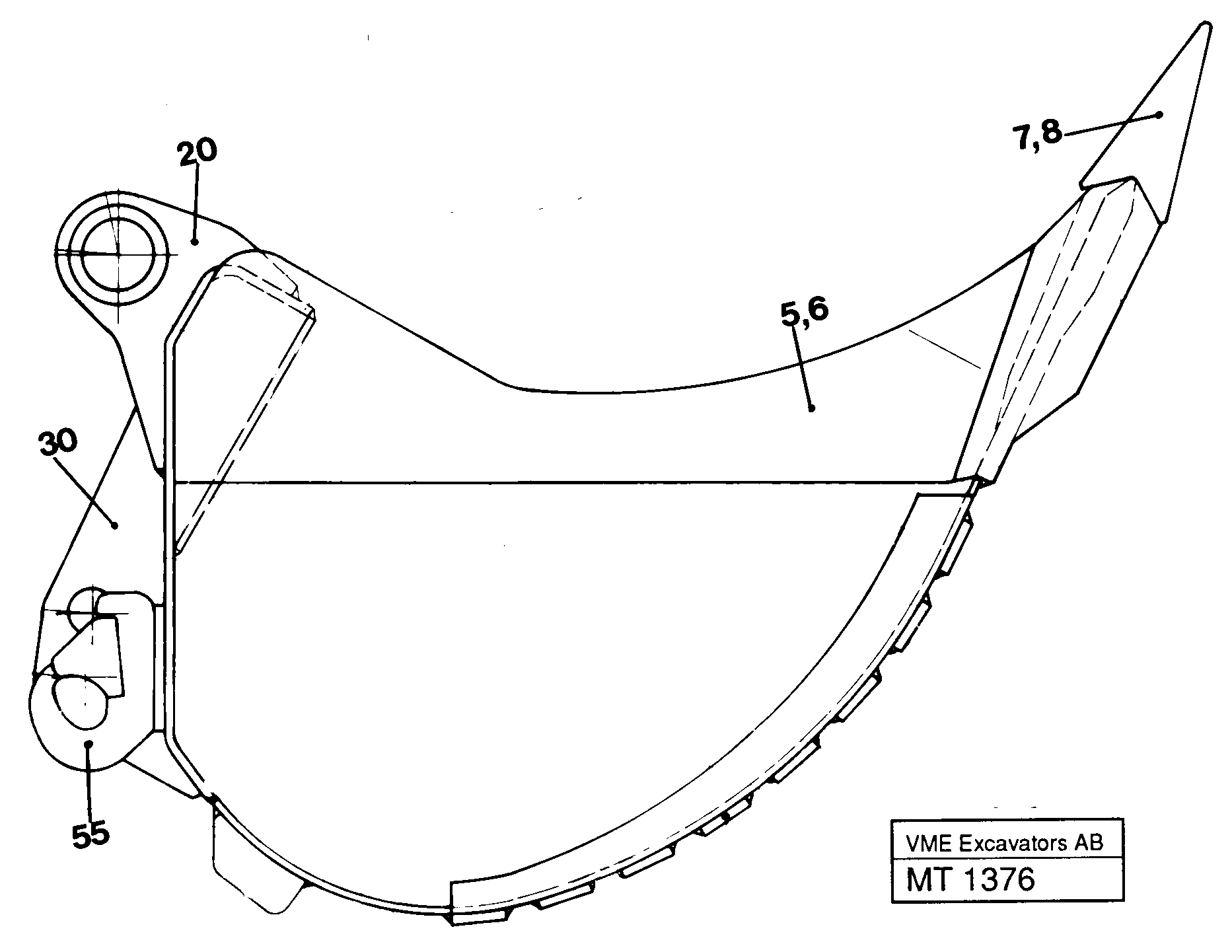 Backhoe bucket VOE14252046 VOLVO