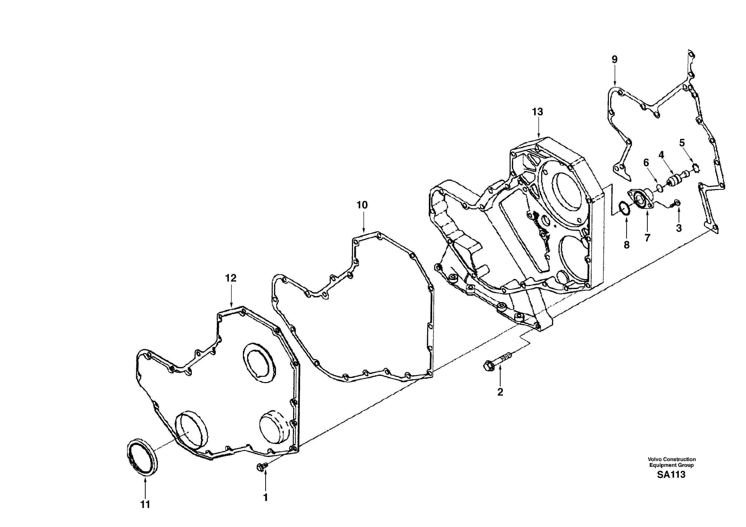 For upper engine part CH/SA3907998 VOLVO