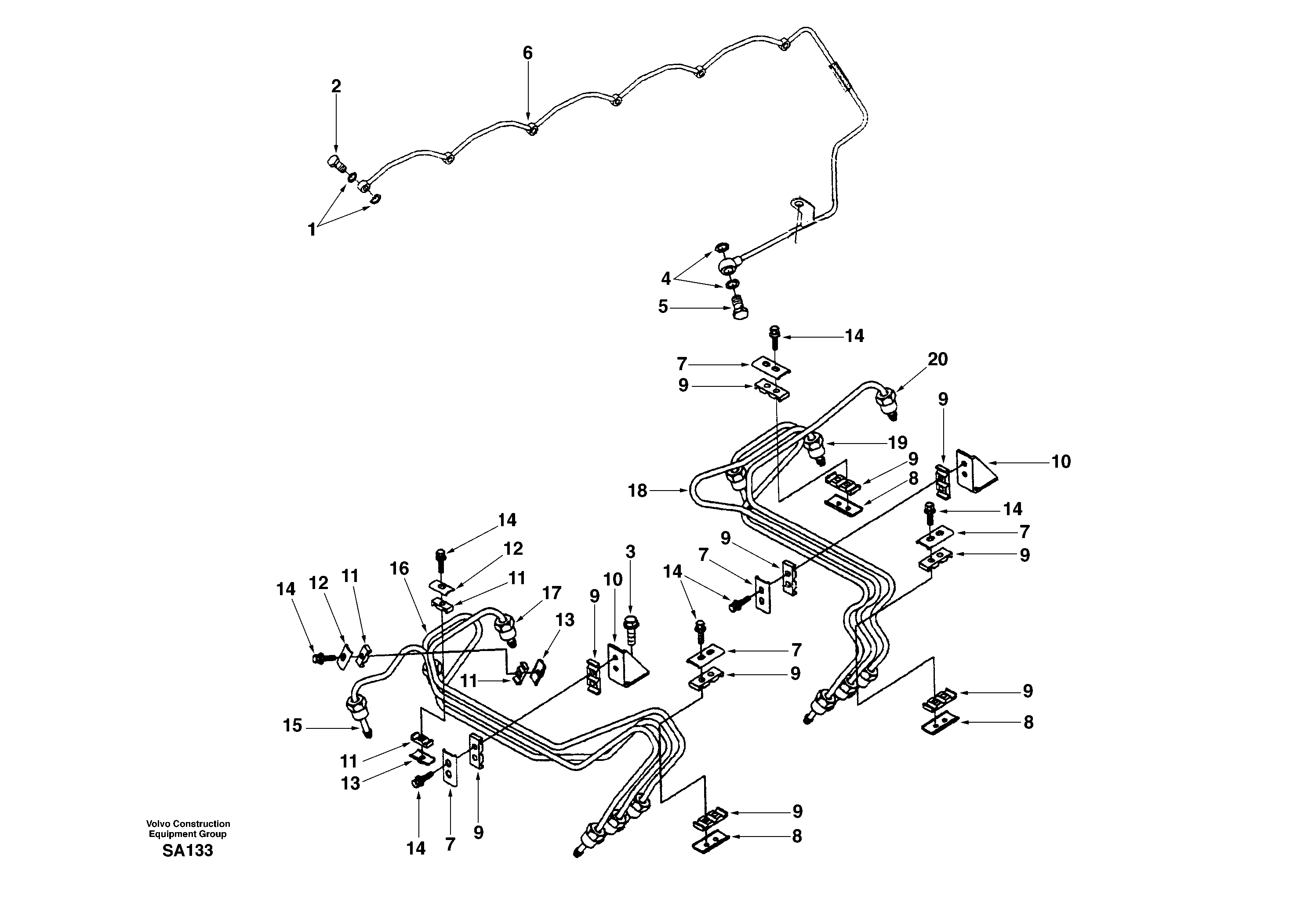 For upper engine part CH/SA3905307 VOLVO