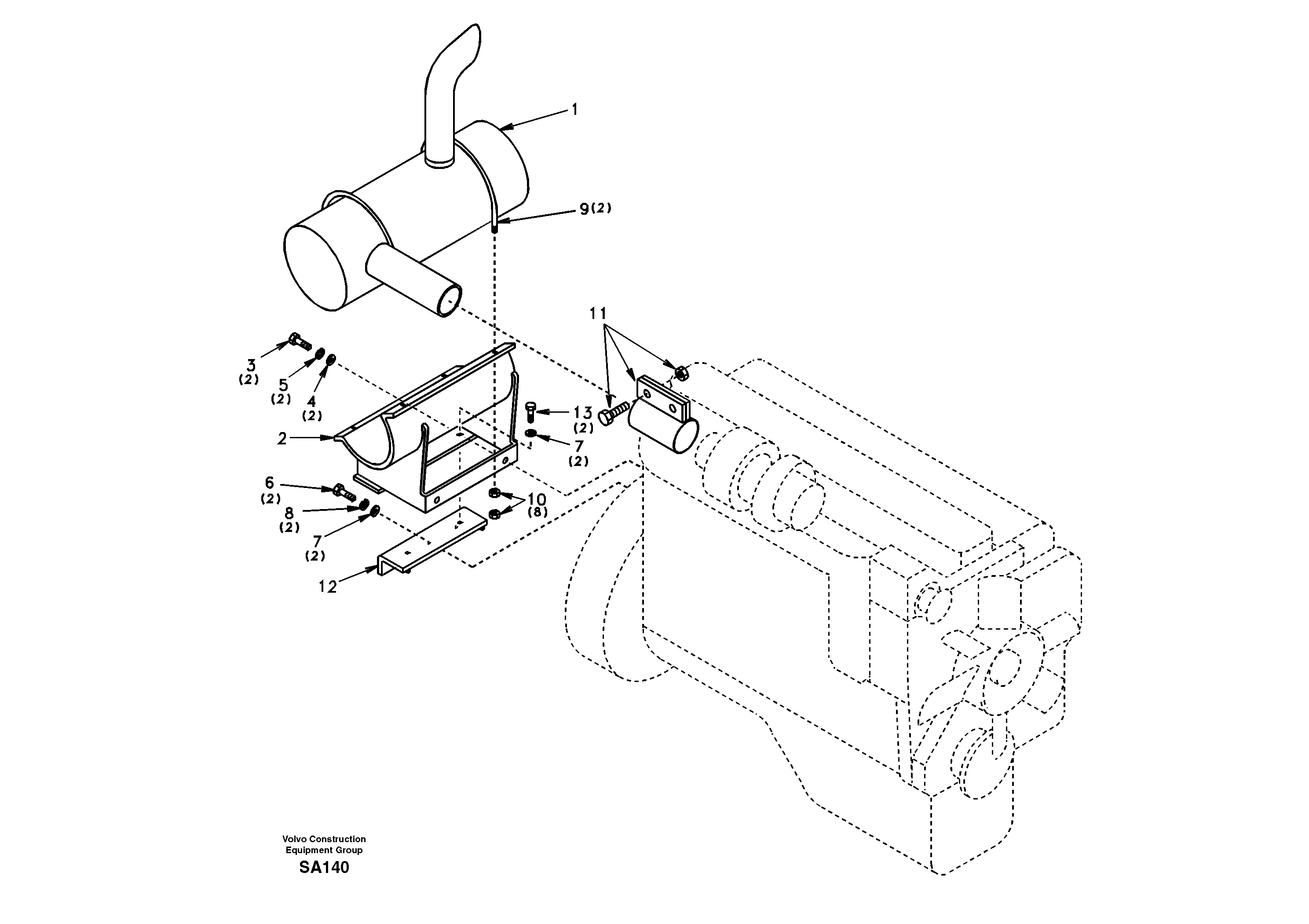 Seat frame SA1114-01200 VOLVO