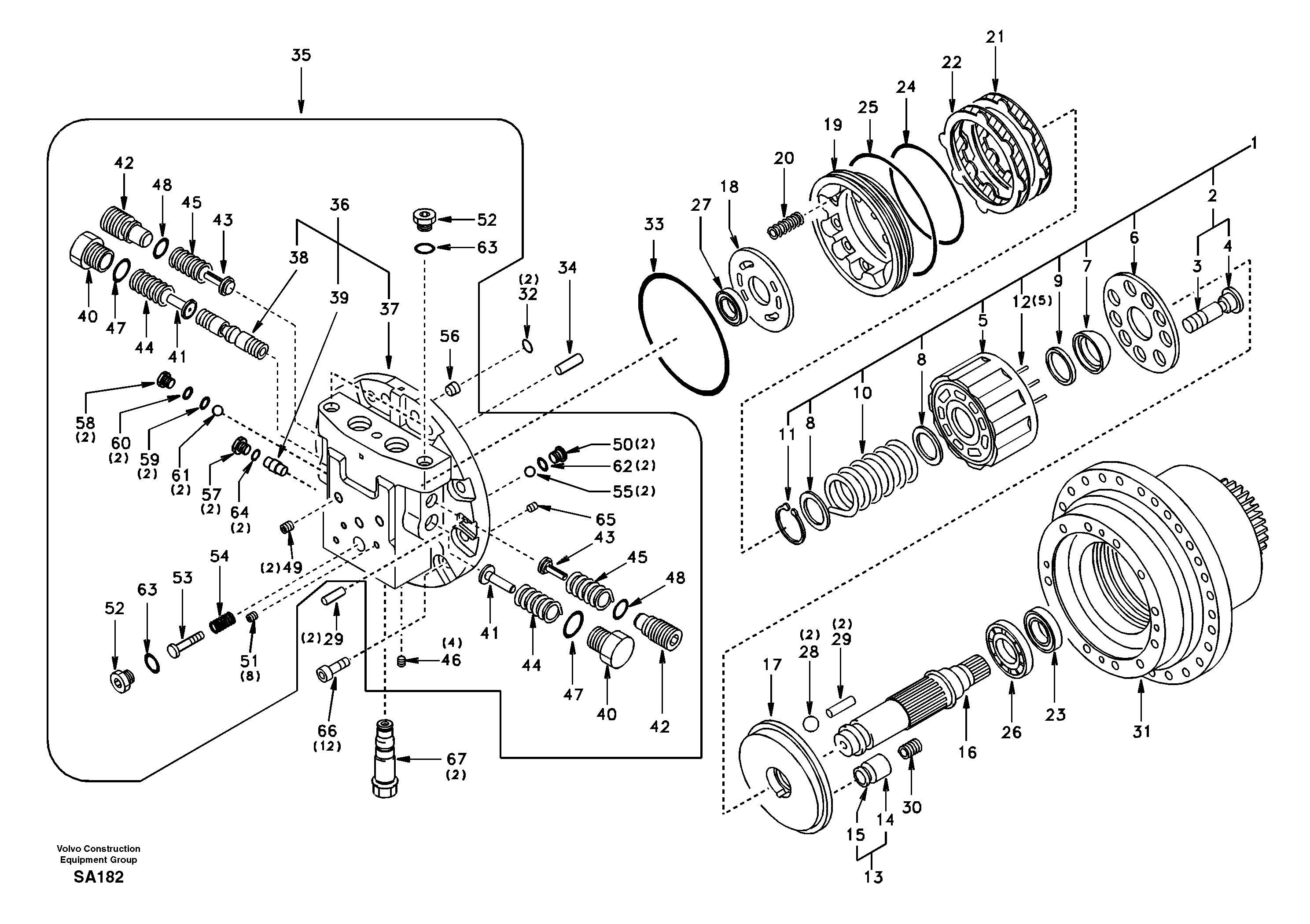 Spindle VOE14500089 VOLVO