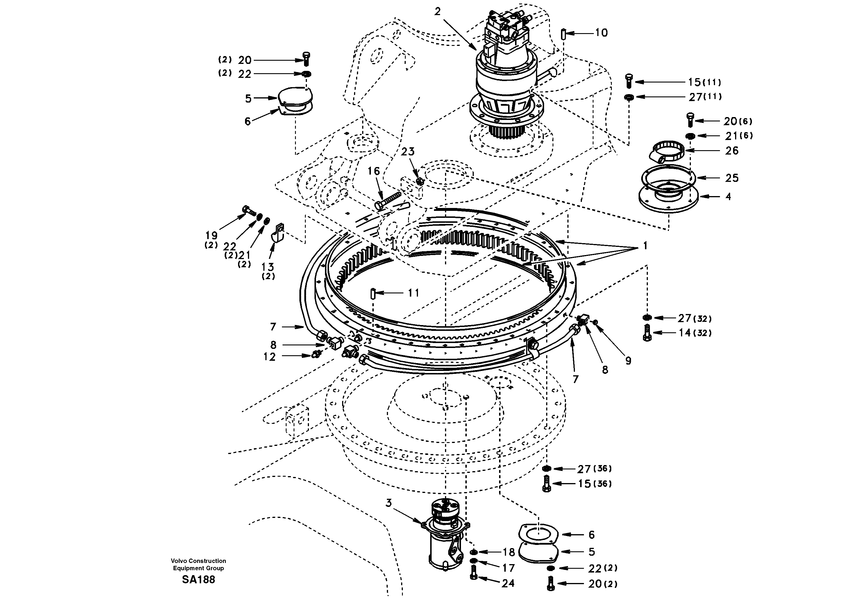 Pin SA1055-01342 VOLVO