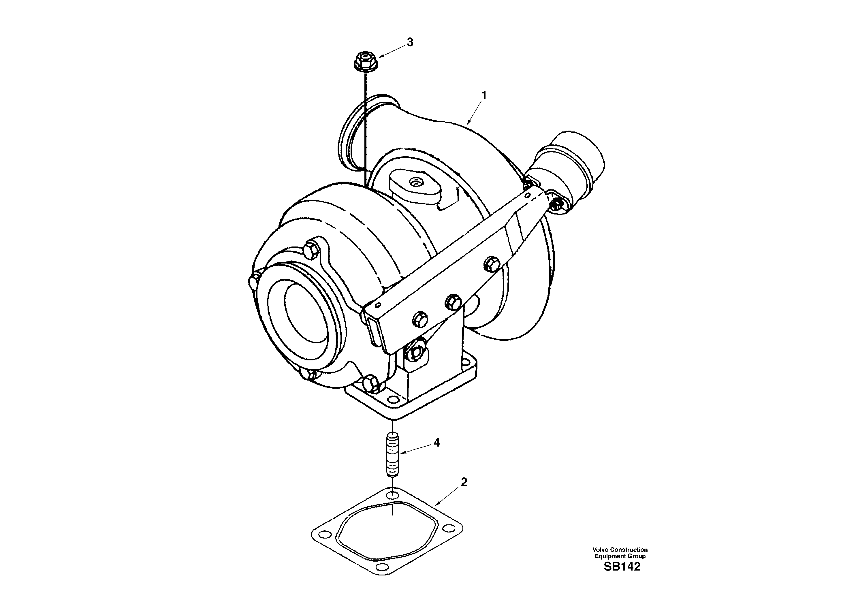 Turbocharger CH/SA3802651 VOLVO