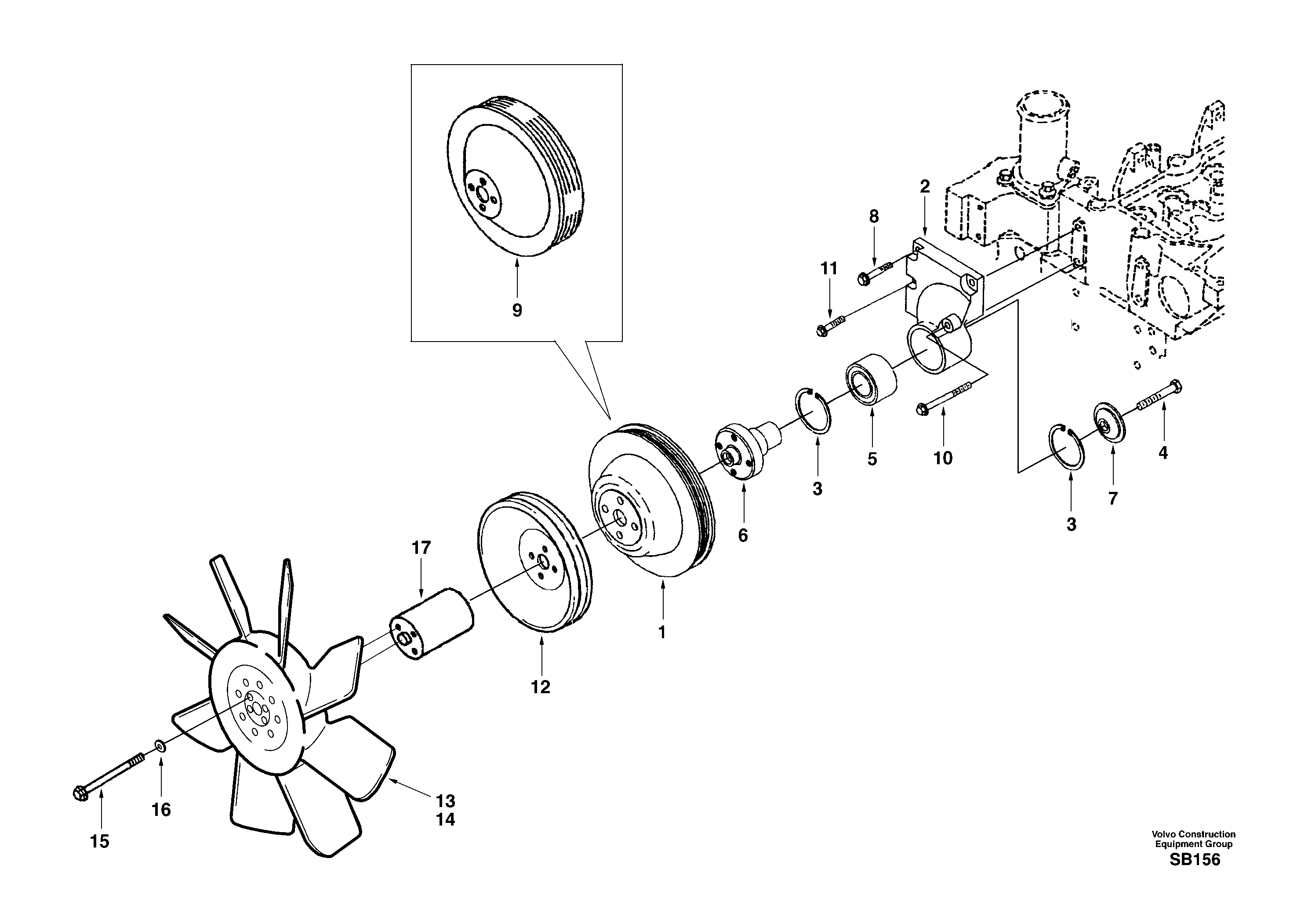 Pulley SA3919624 VOLVO