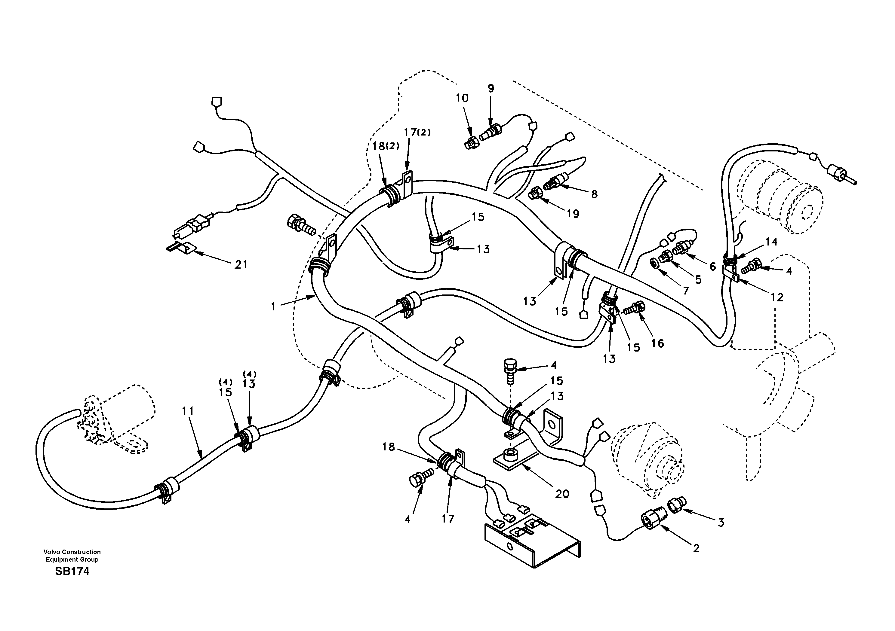 Cable harness SA1122-05061 VOLVO
