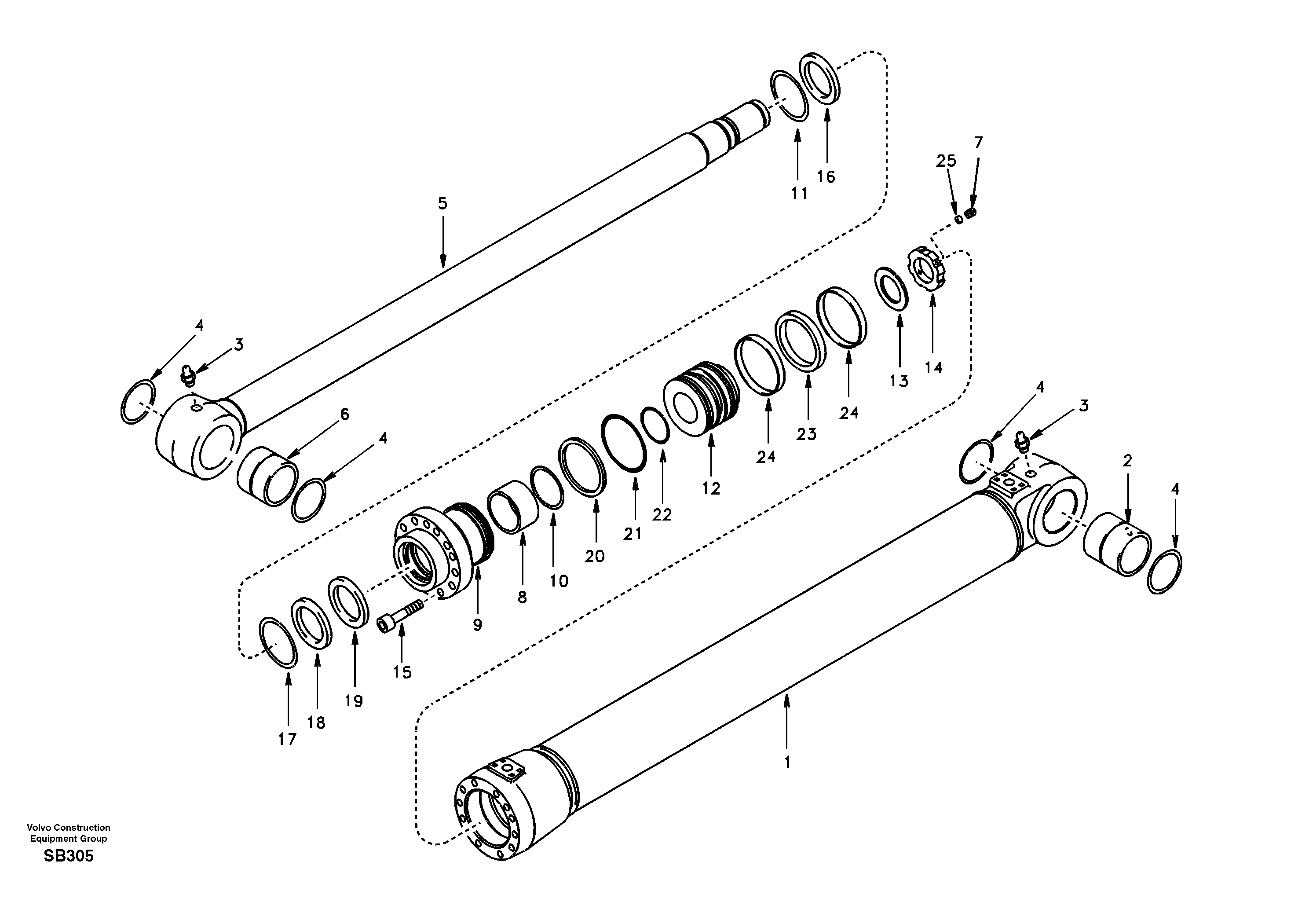 Cylinder tube SA1146-07220 VOLVO