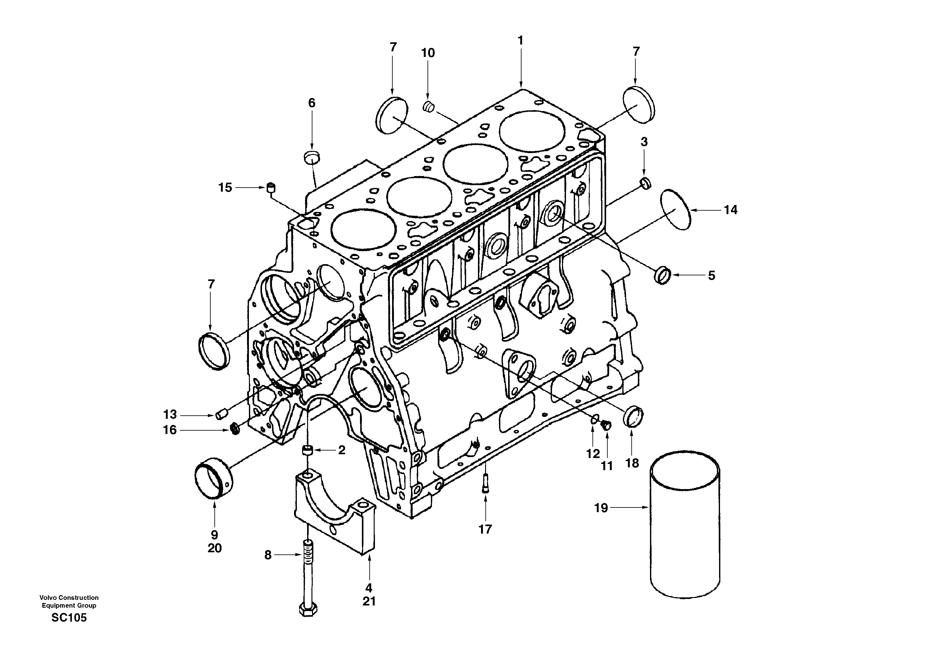 Cylinder Block SA3932012 VOLVO