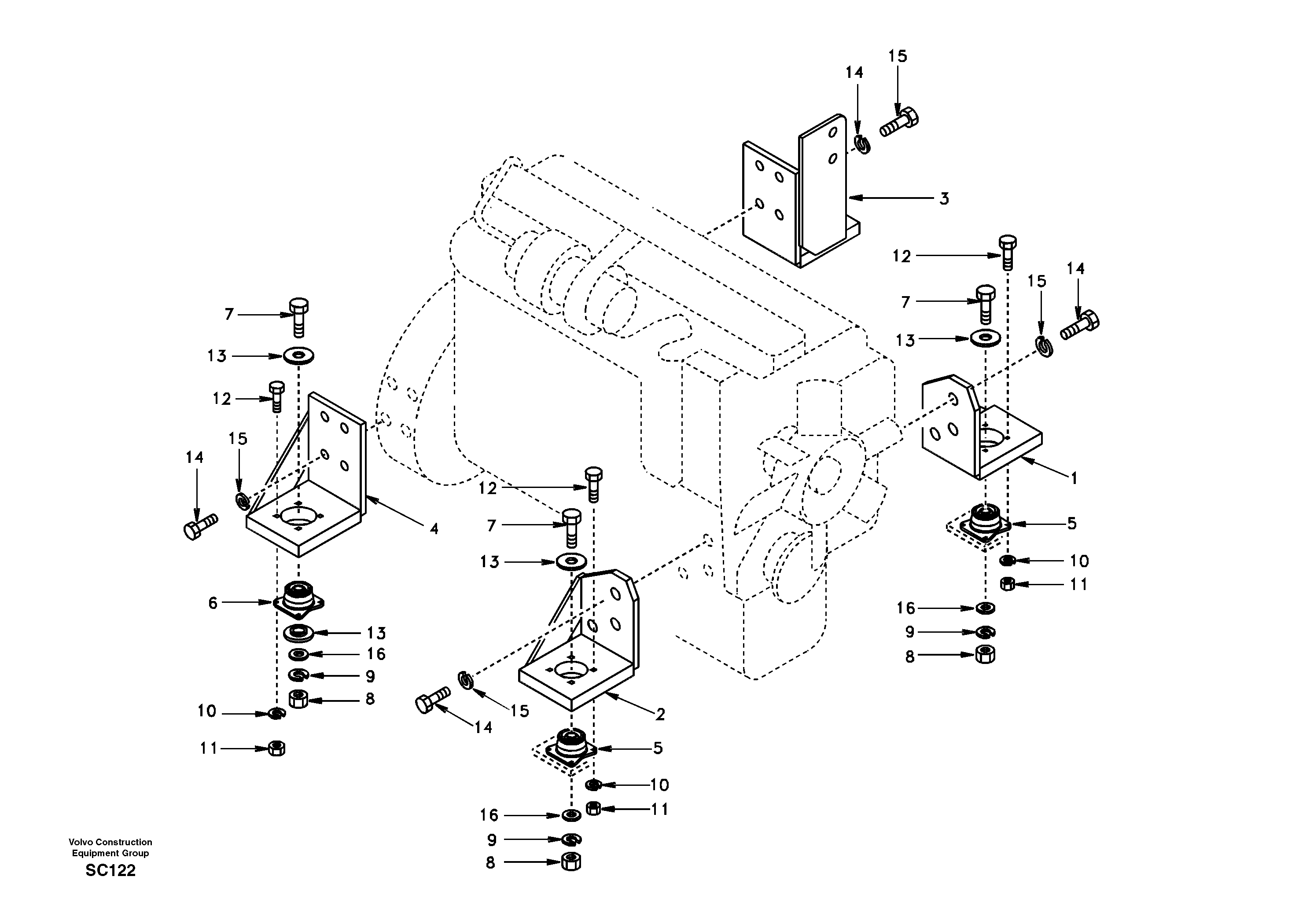 Seat frame SA1112-00740 VOLVO