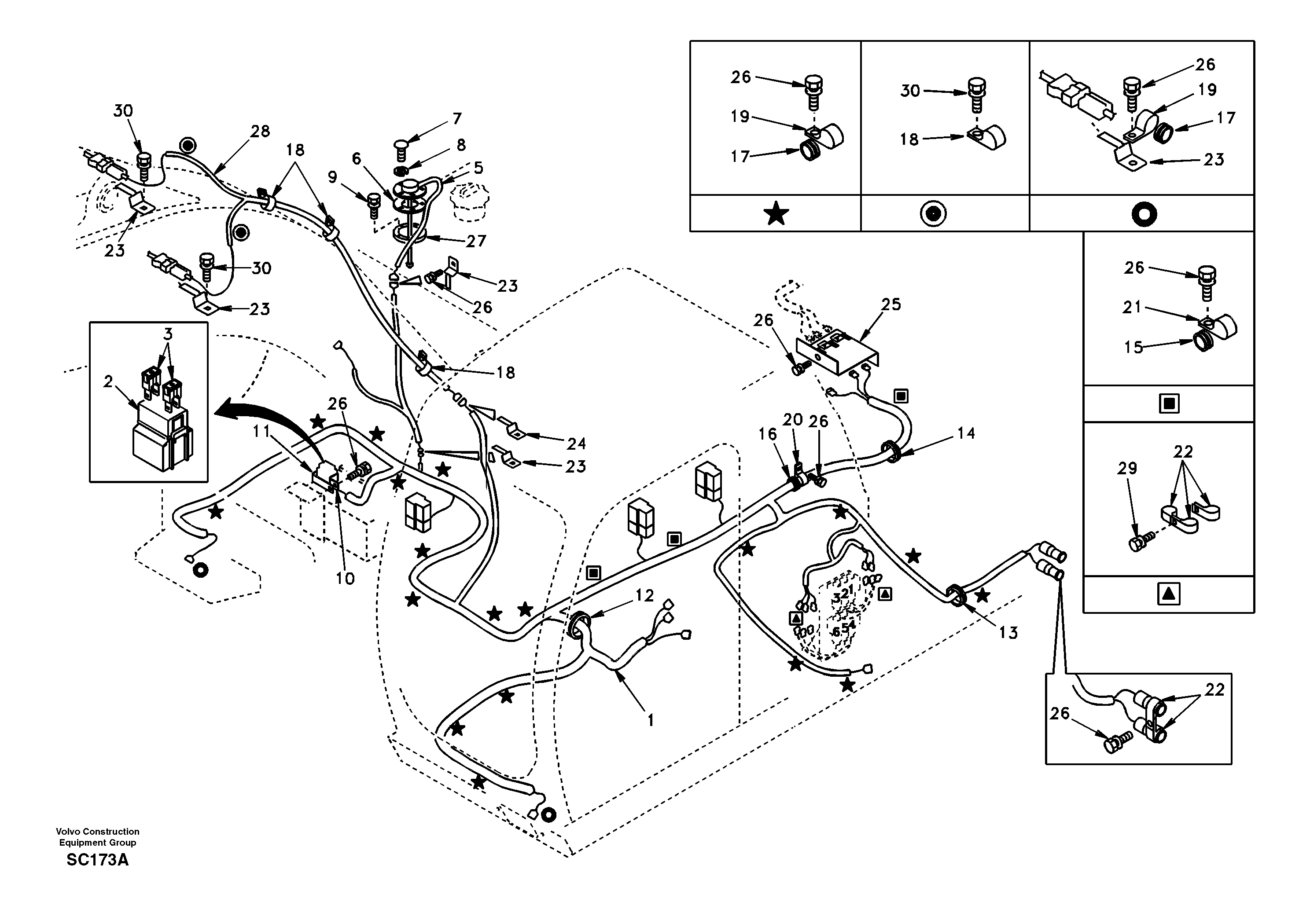 Cable harness VOE14507401 VOLVO