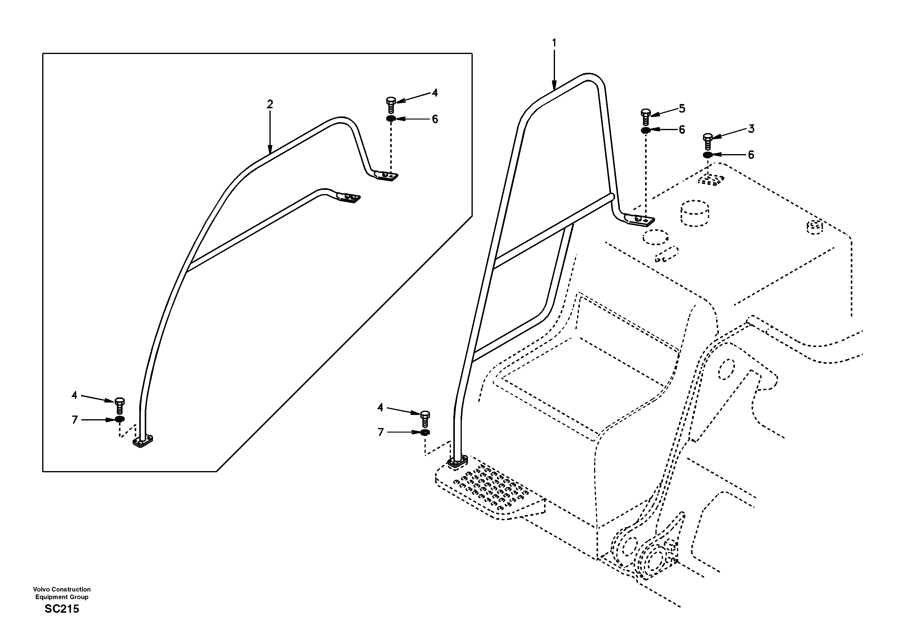 Handrail SA1166-04550 VOLVO
