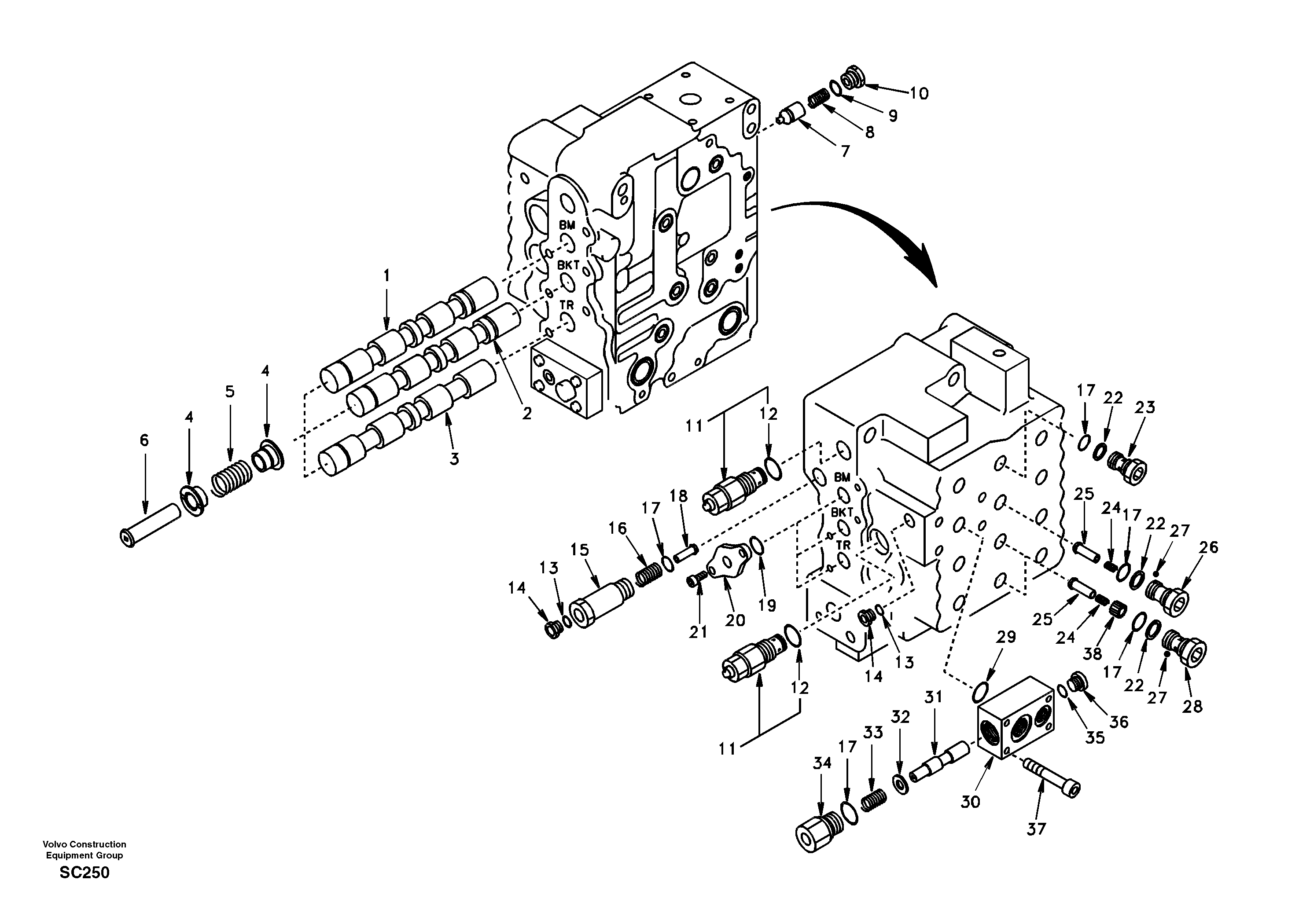 Relief valve SA8230-12490 VOLVO