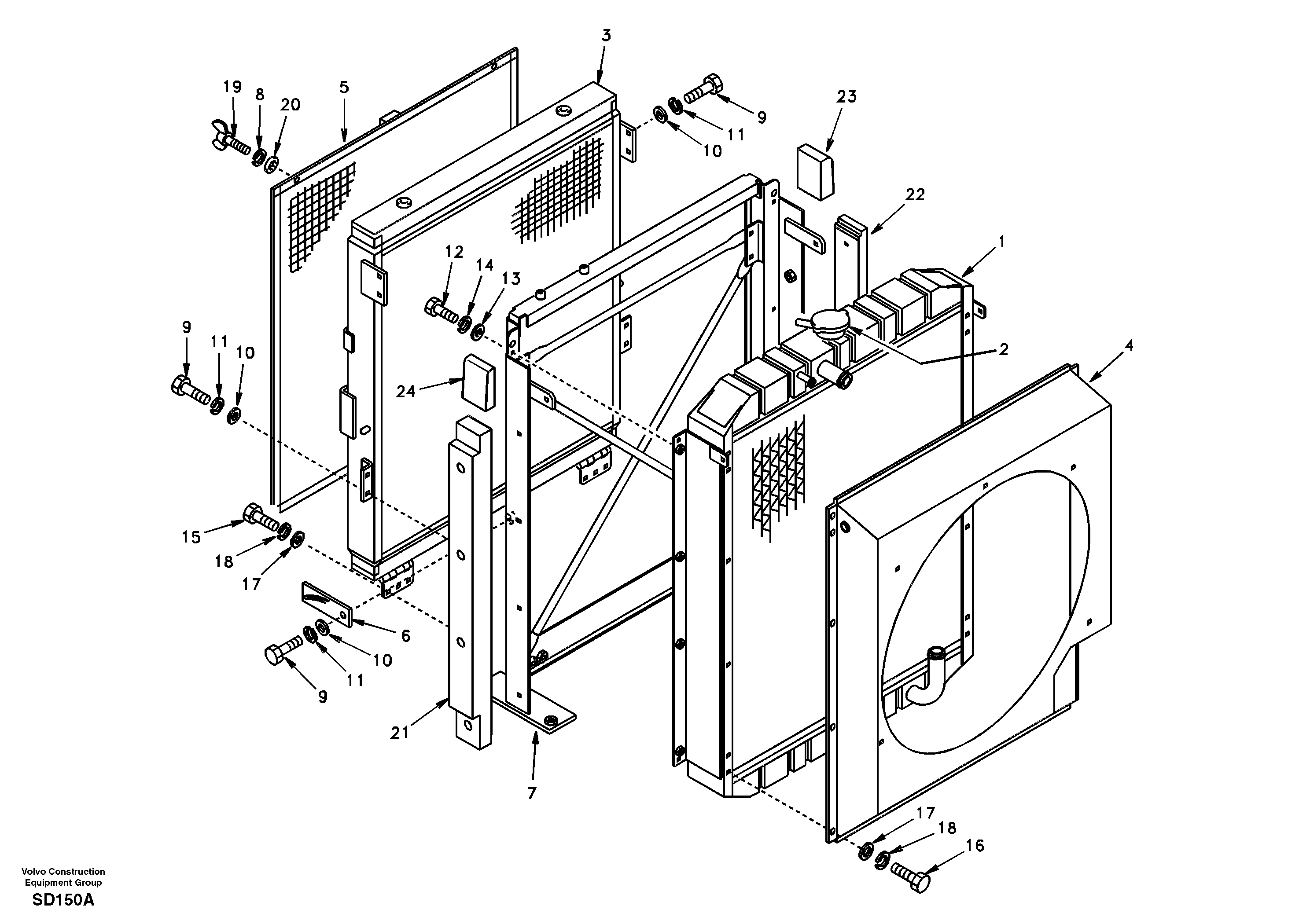 Radiator SA1115-01654 VOLVO