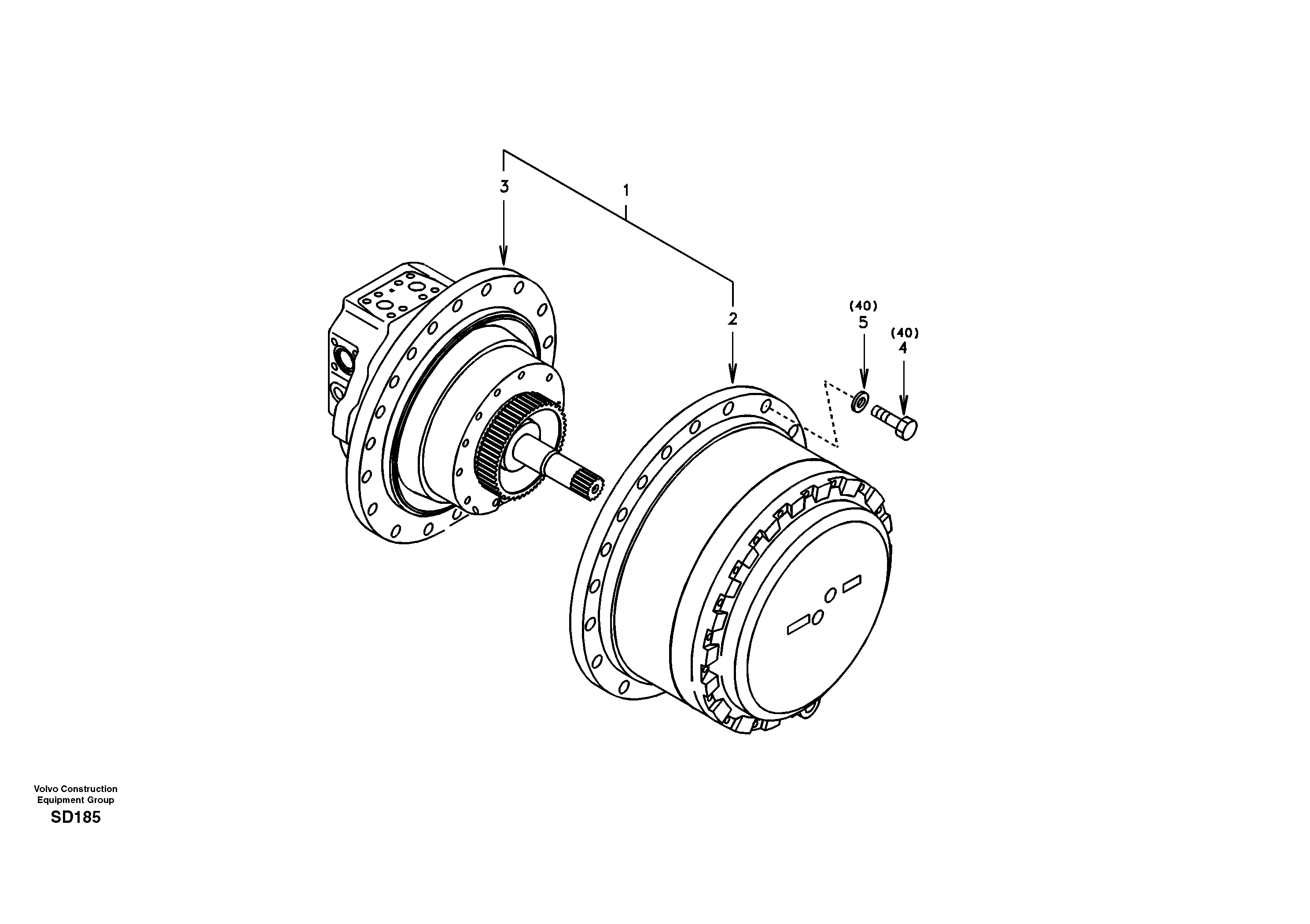 Travel motor SA7240-10402 VOLVO