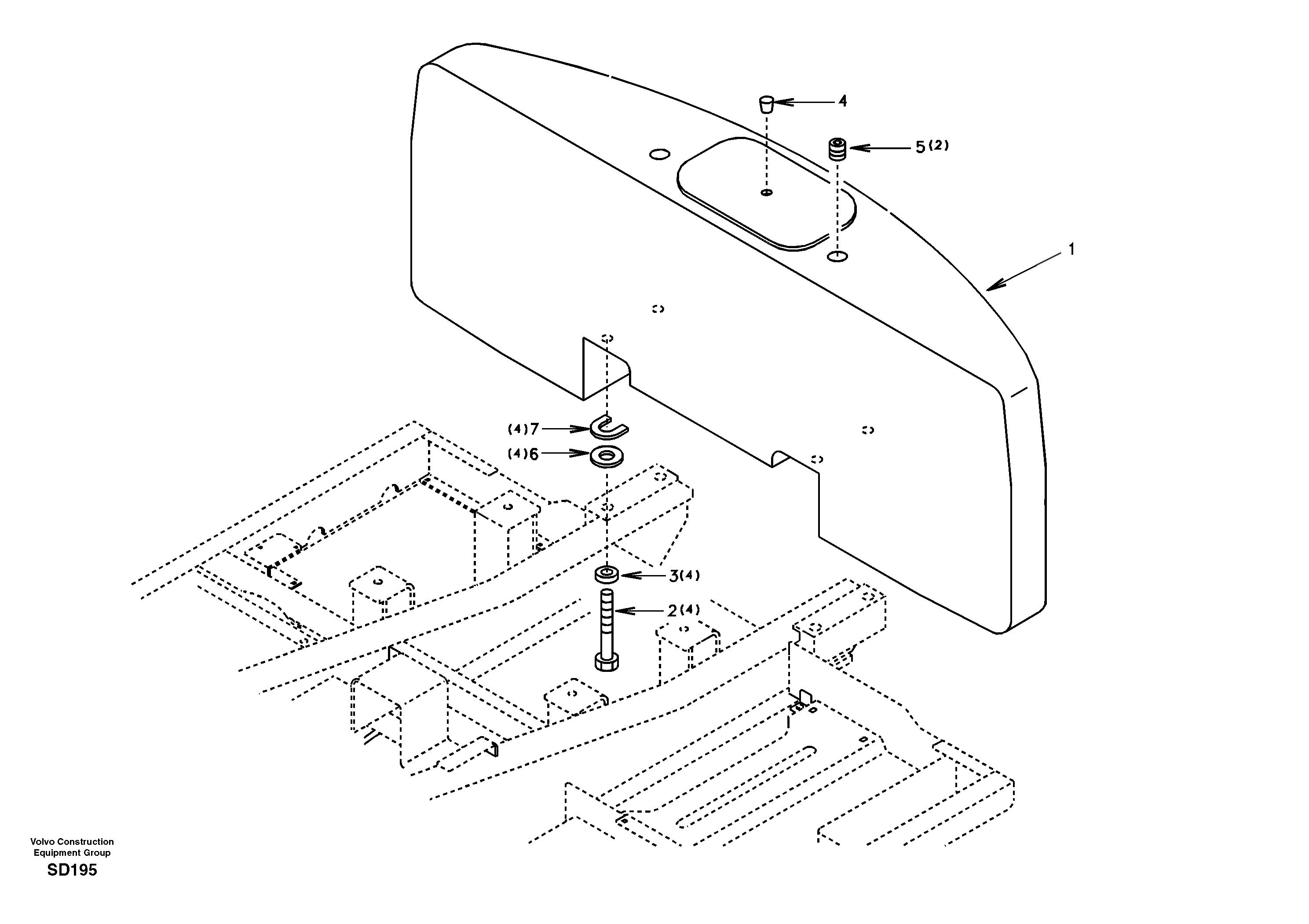 Counterweight SA1153-00151 VOLVO