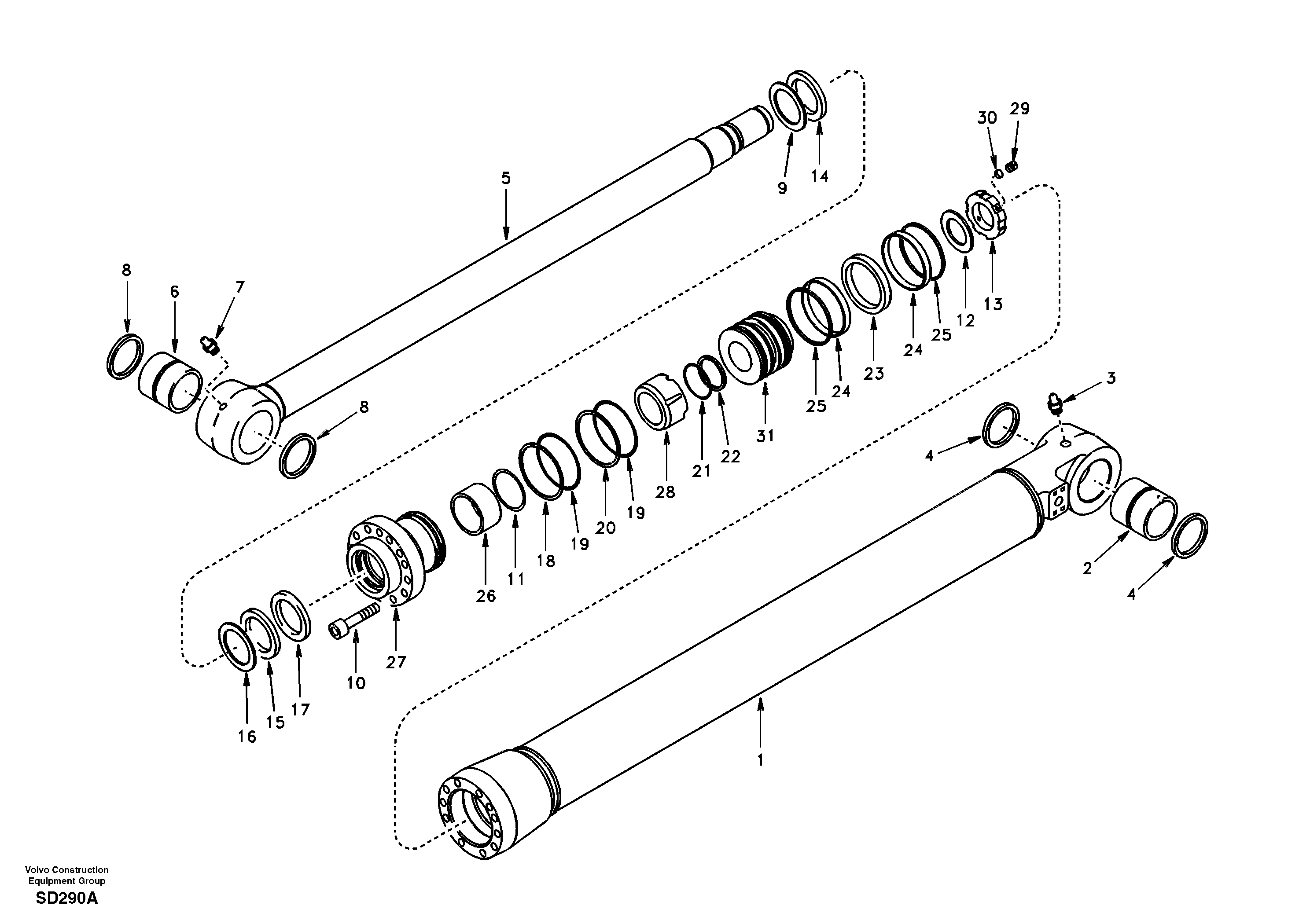 Bucket Cylinder VOE14512744 VOLVO