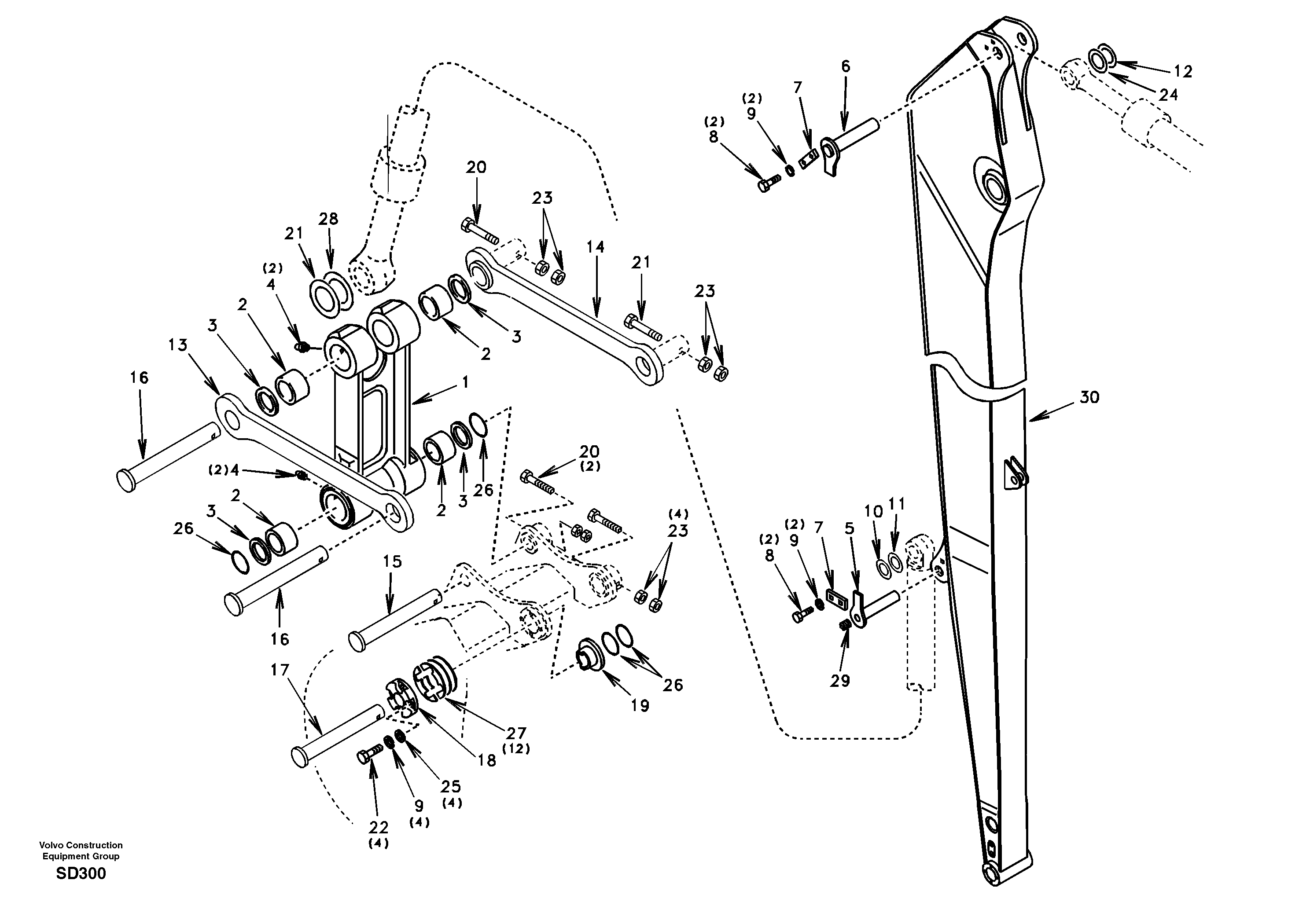 Pin SA1173-01192 VOLVO