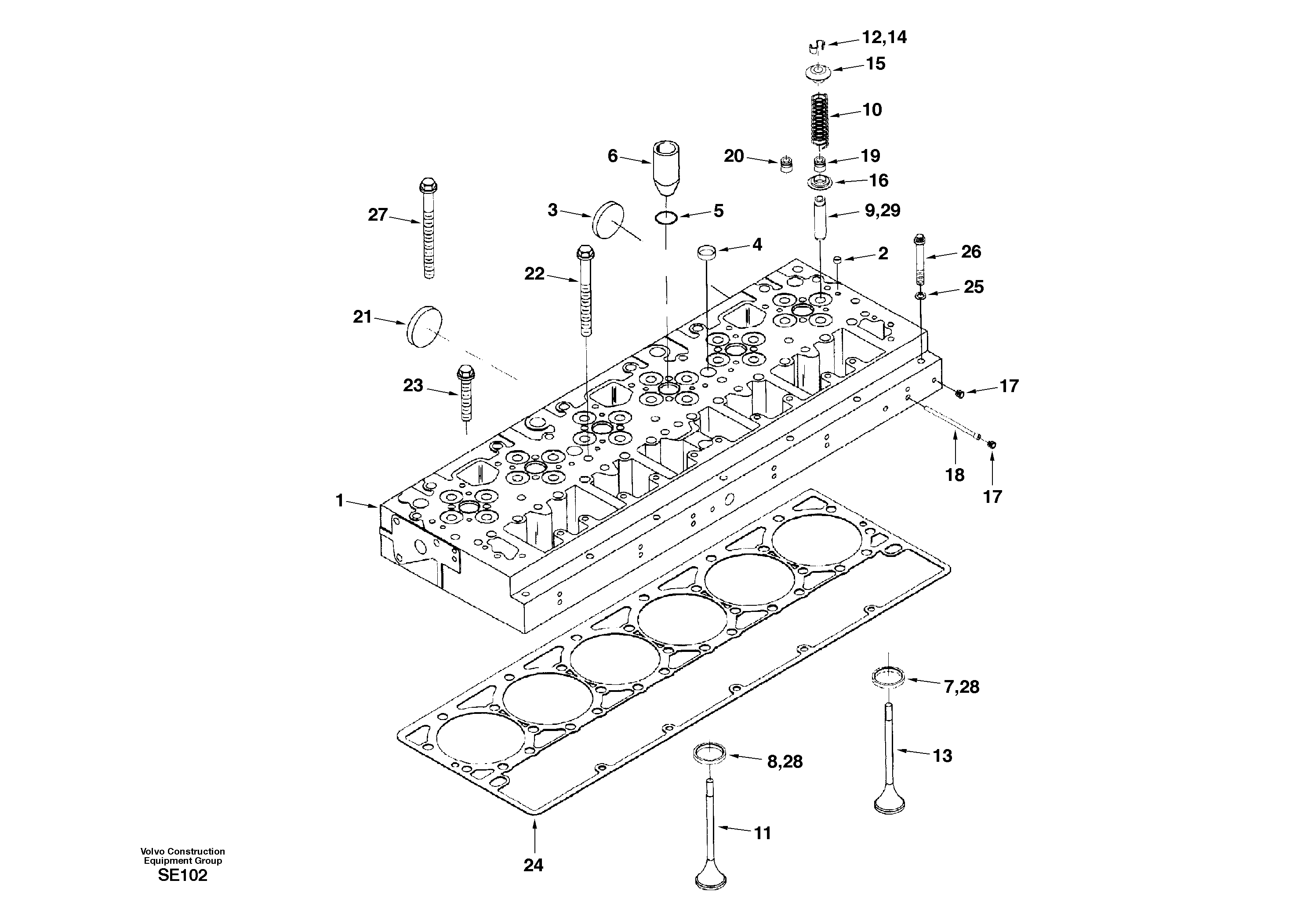 Cylinder head SA3084650 VOLVO