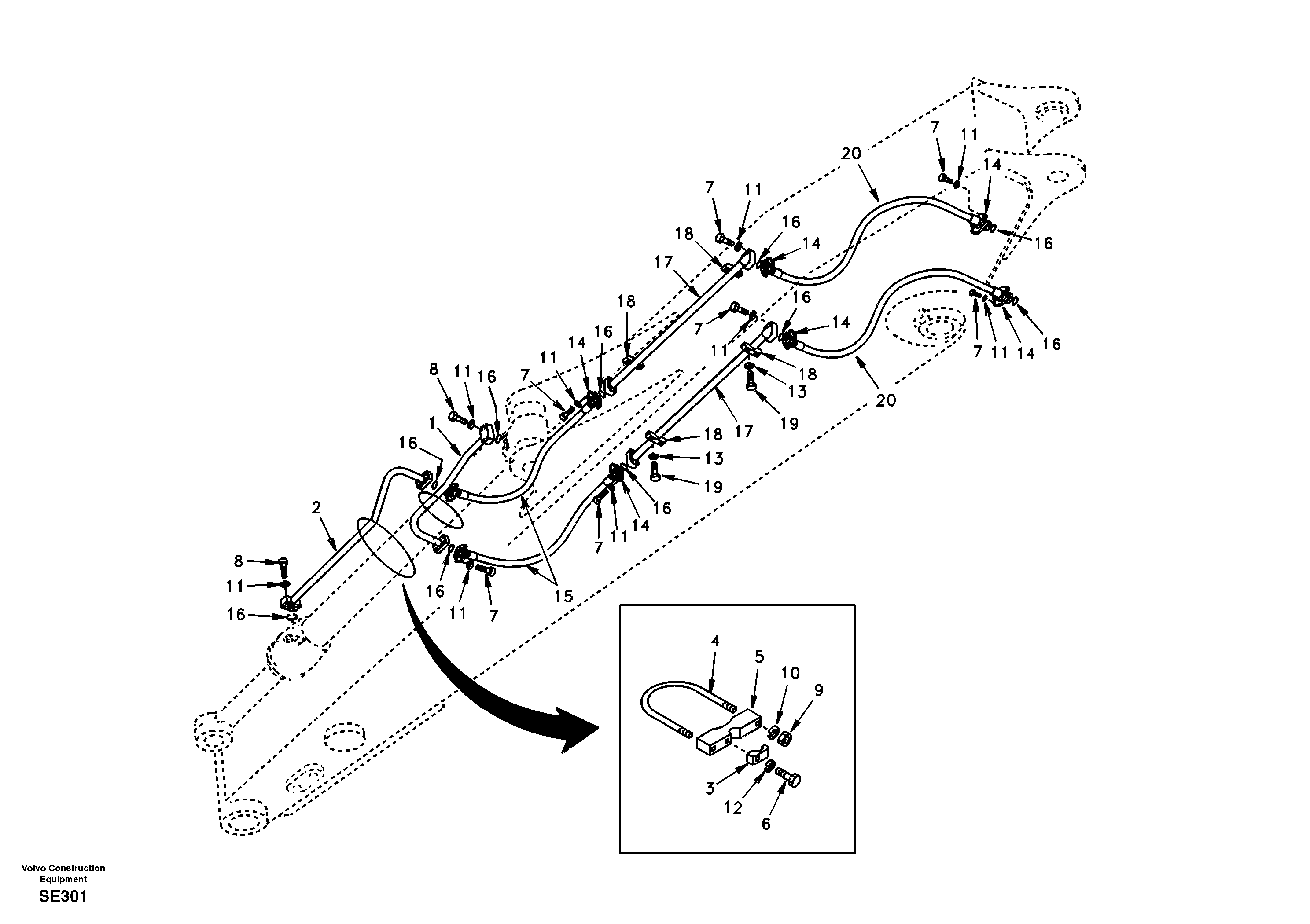 Timing gear casing VOE14880019 VOLVO