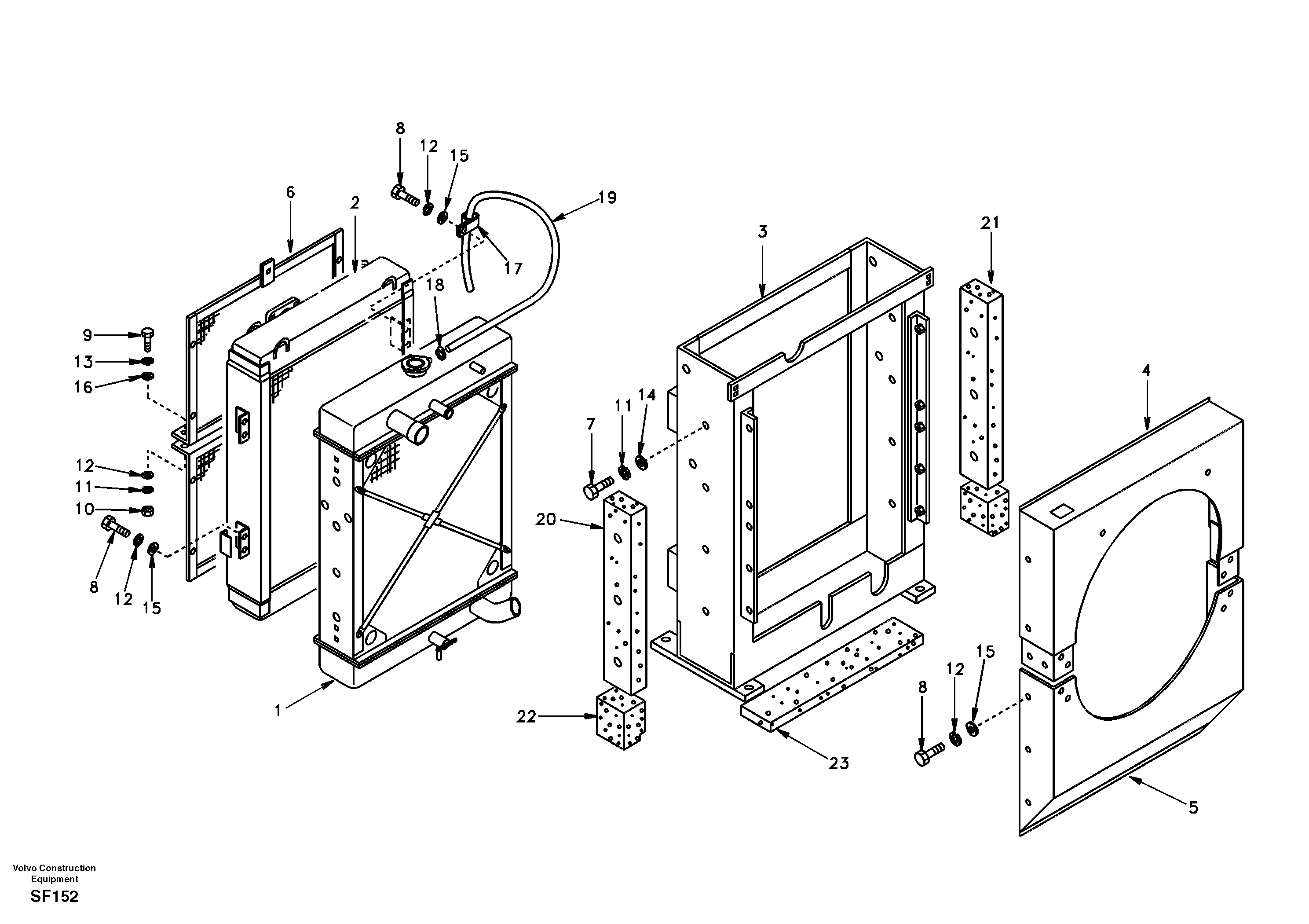 Radiator SA1115-01824 VOLVO