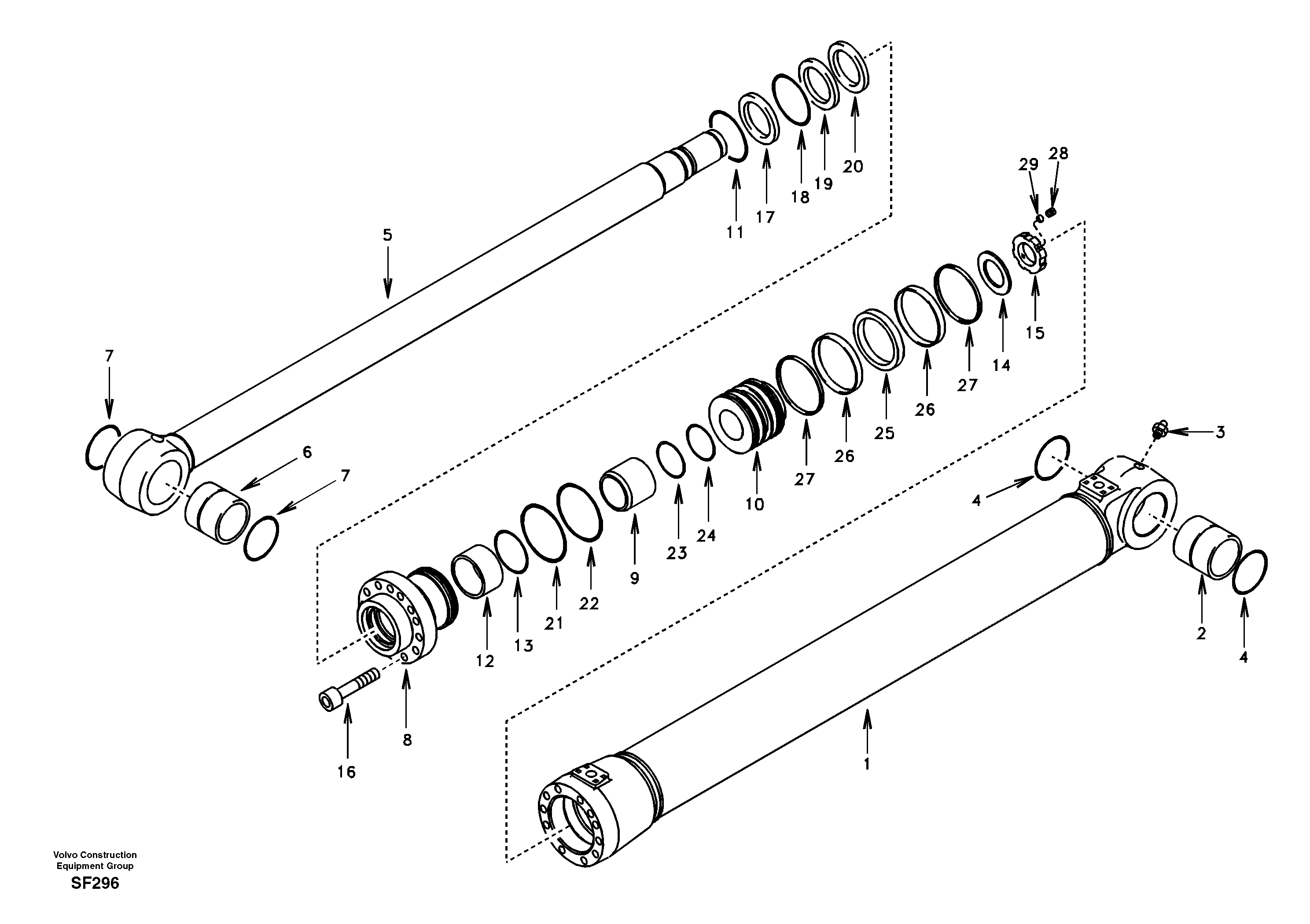 Boom Cylinder SA1146-07510 VOLVO