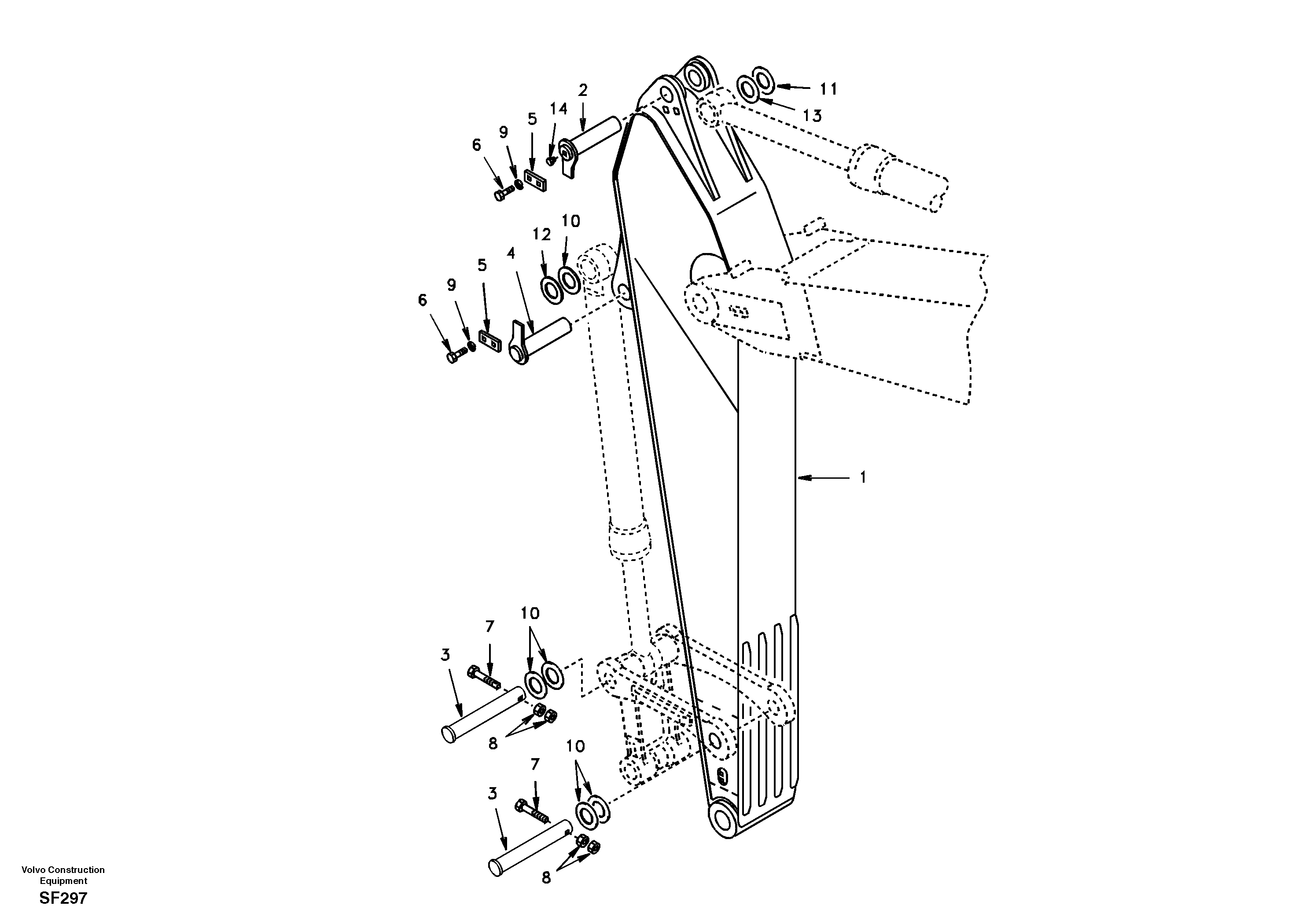 Dipper Arm VOE14502990 VOLVO