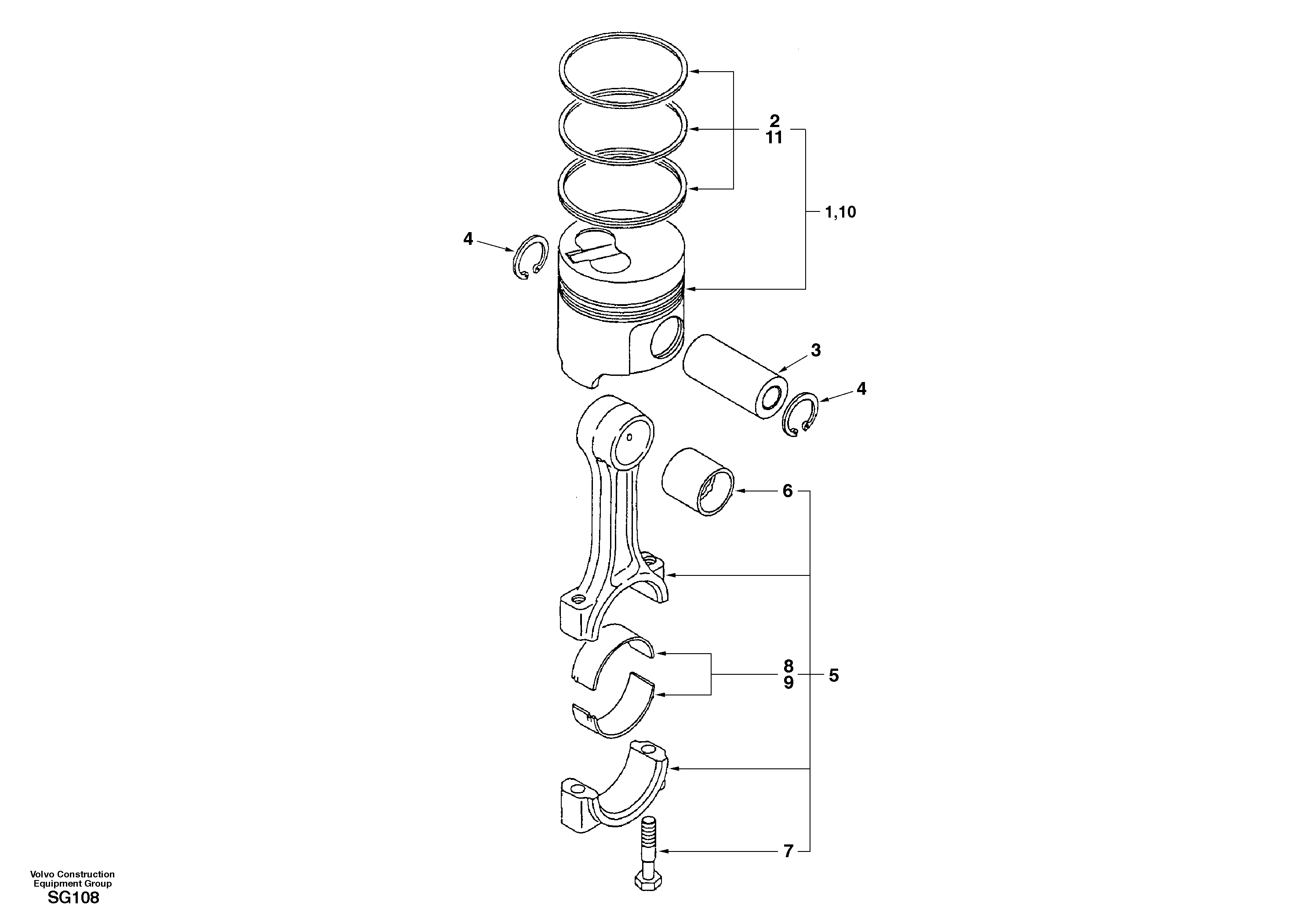Piston VOE14515299 VOLVO