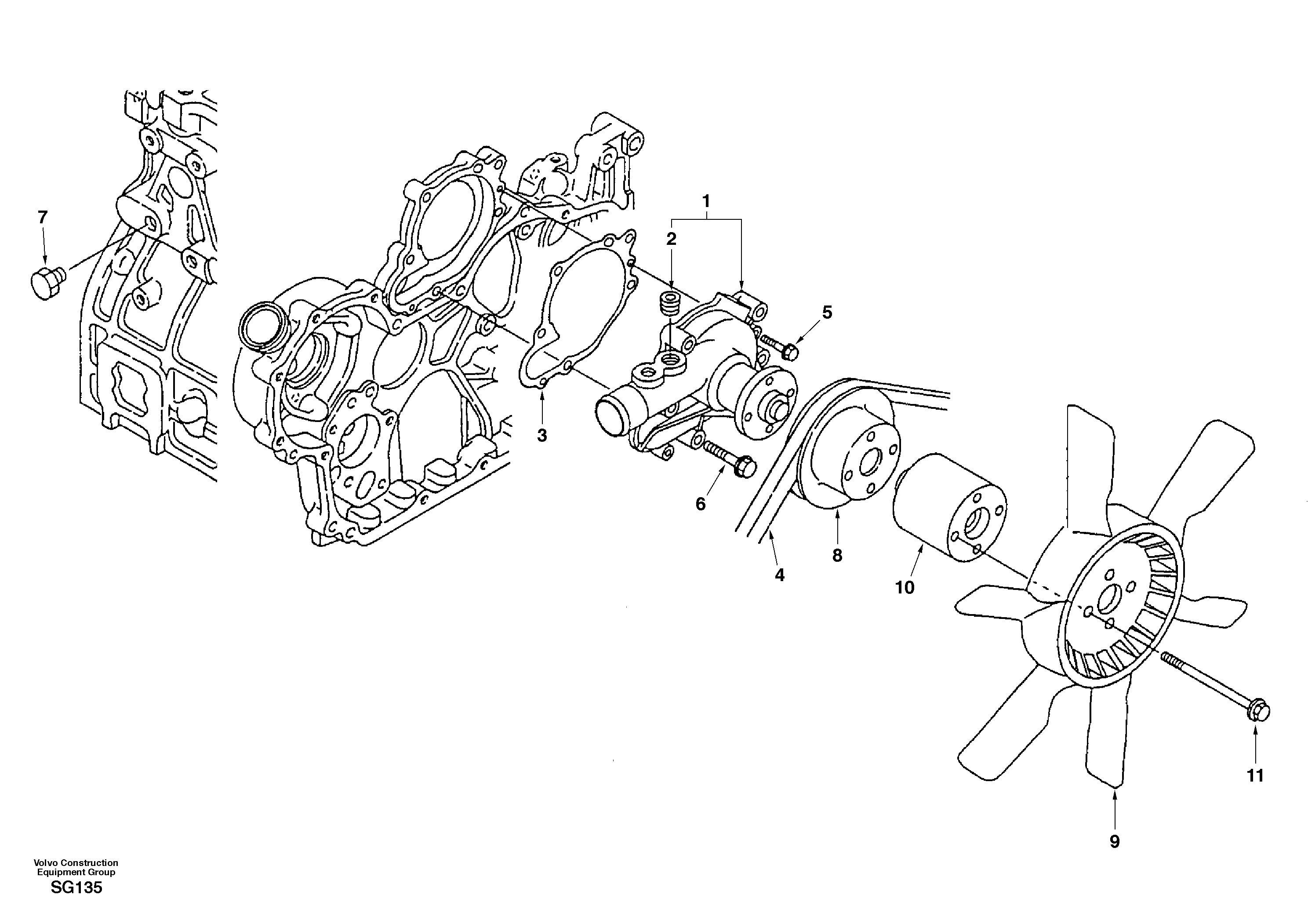 Water Pump SA8210-04810 VOLVO