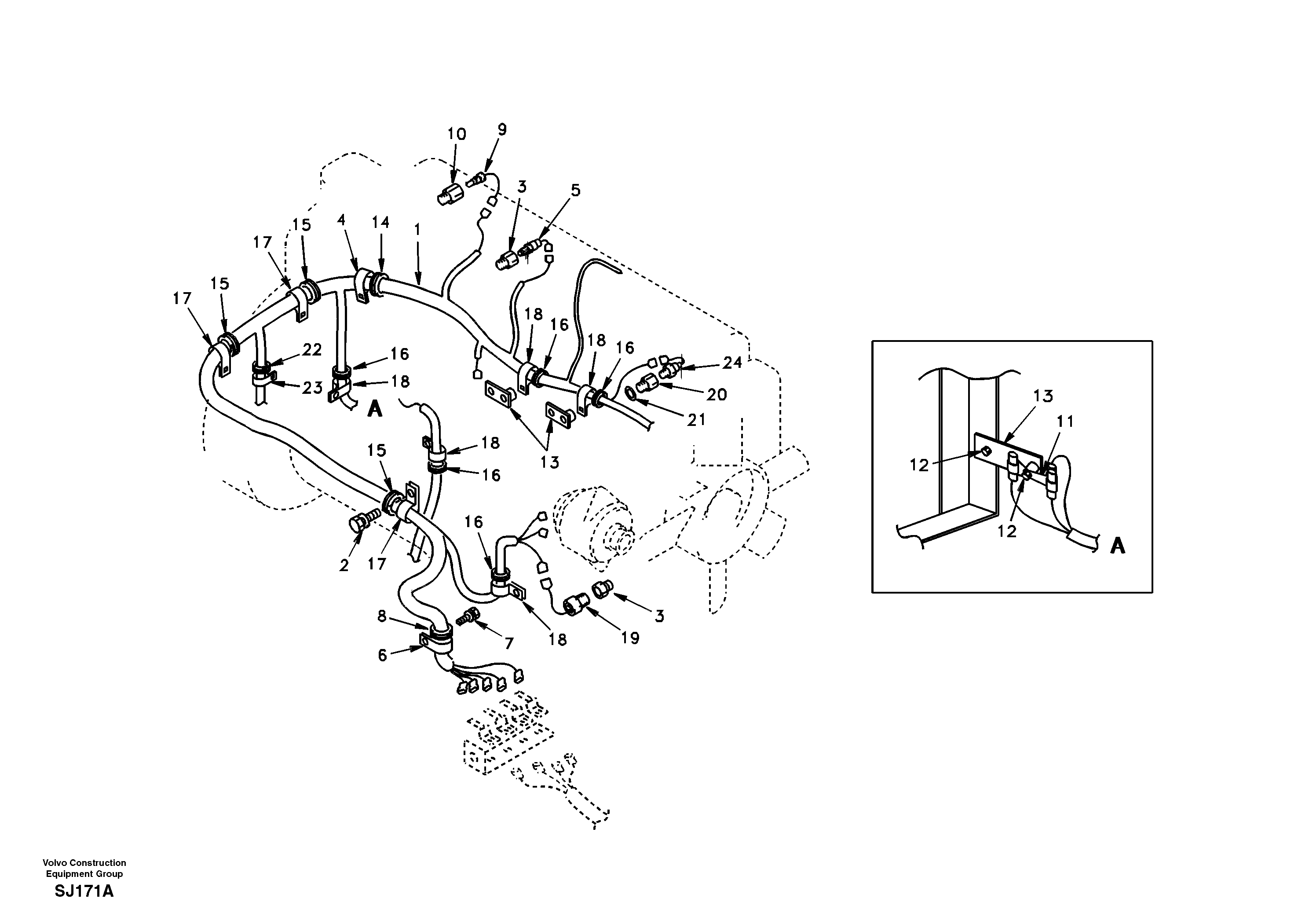 Wire harness VOE14502646 VOLVO